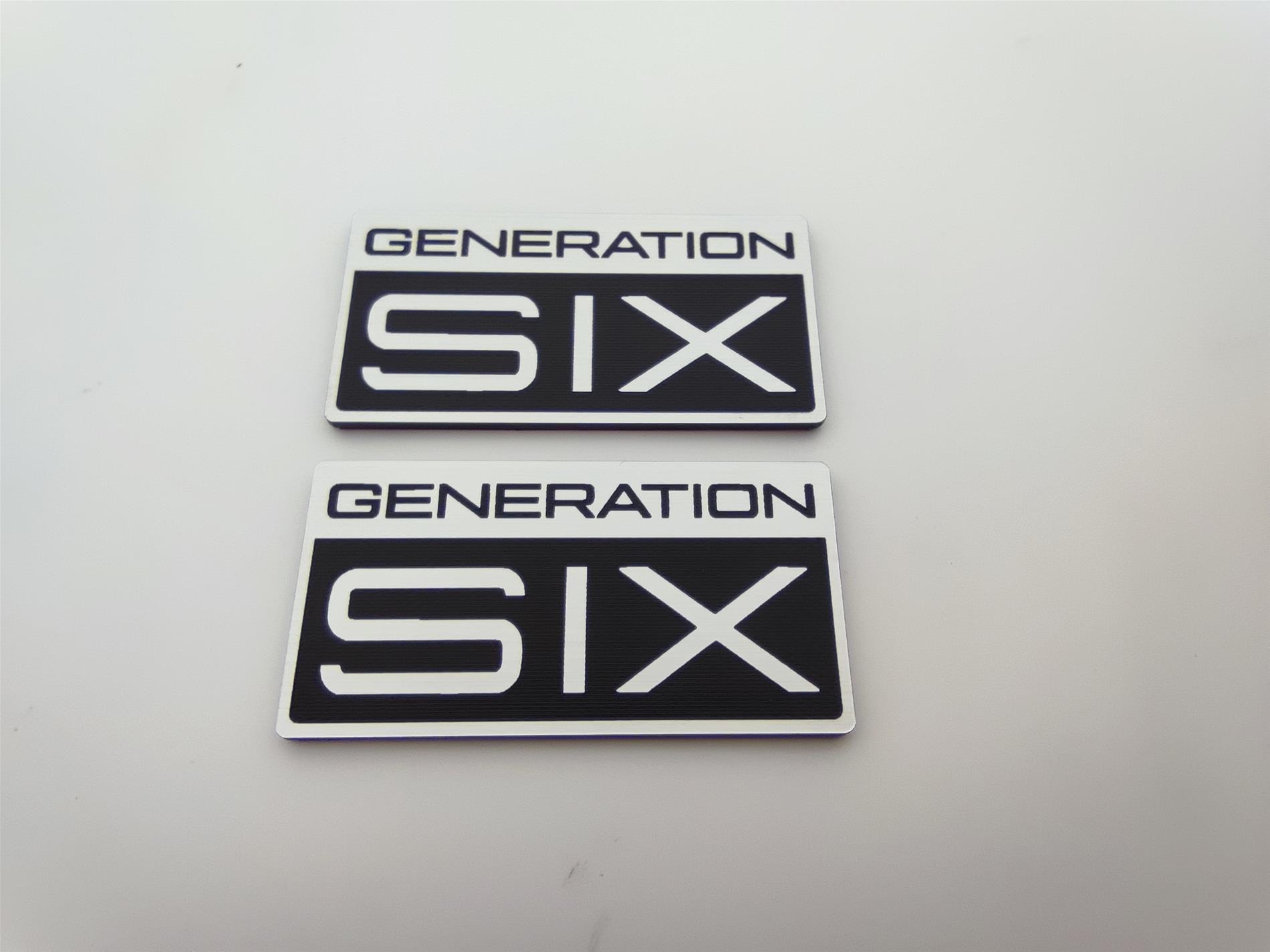 Volkswagen T6 Genaration Six alüminyum  Görünümlü  plastik etiket 2x