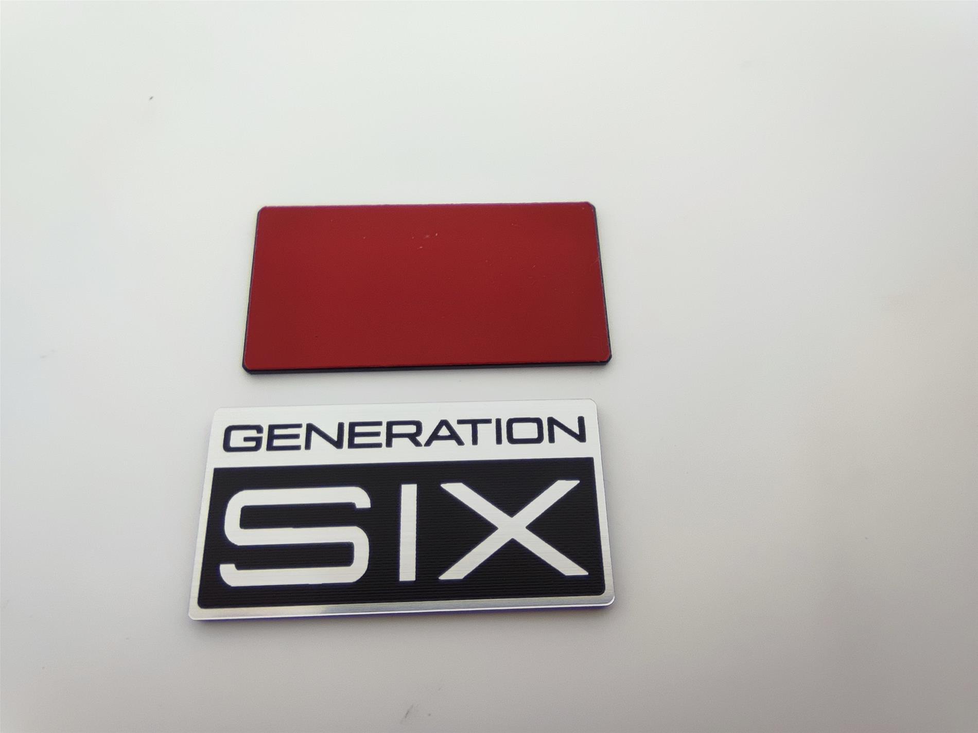 Volkswagen T6 Genaration Six alüminyum  Görünümlü  plastik etiket 2x - Resim 4