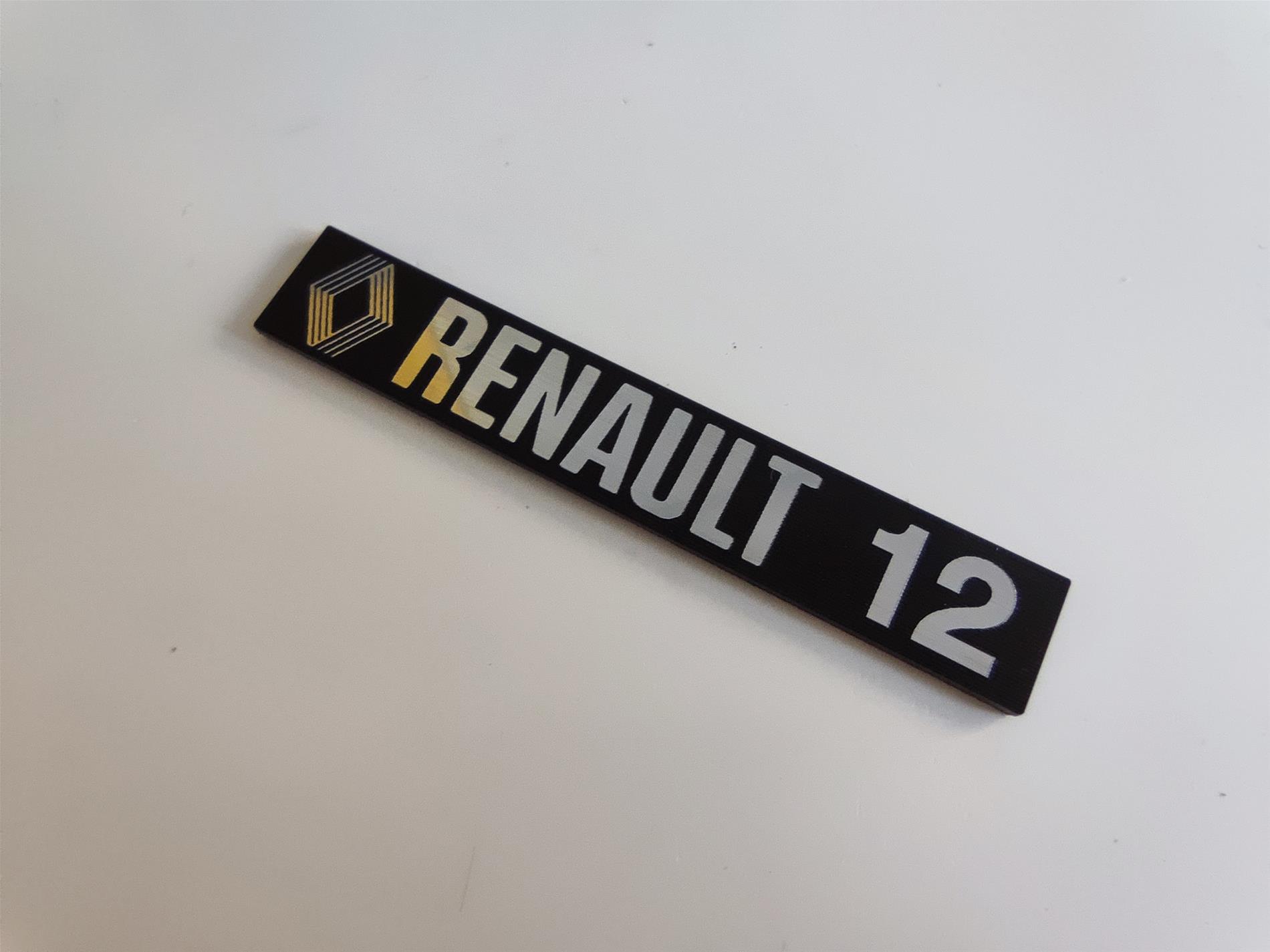 Renault 12 Toros  etiketi 9cm x 1,5cm - Resim 2
