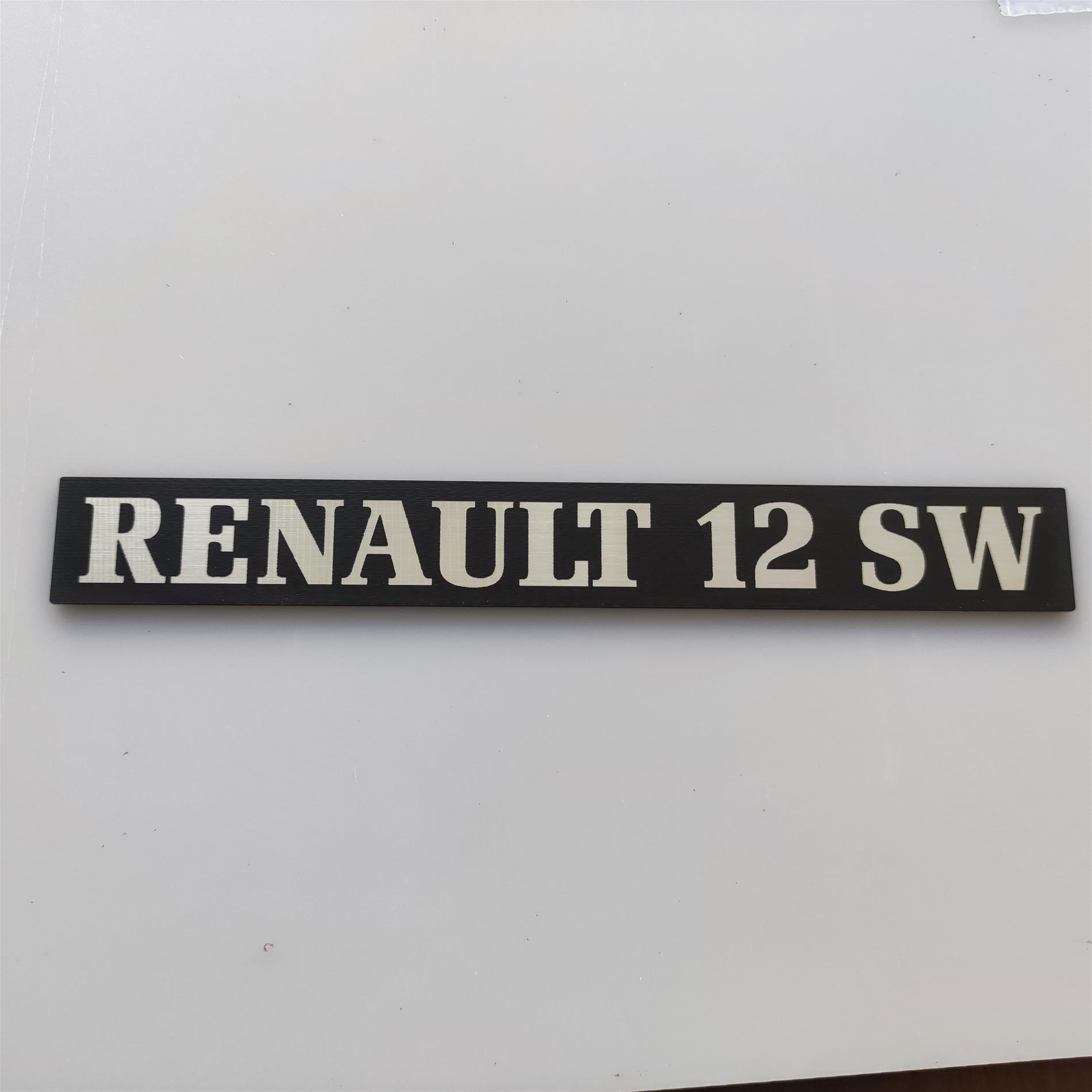 Renault 12 SW Toros  Bagaj etiketi - Resim 3