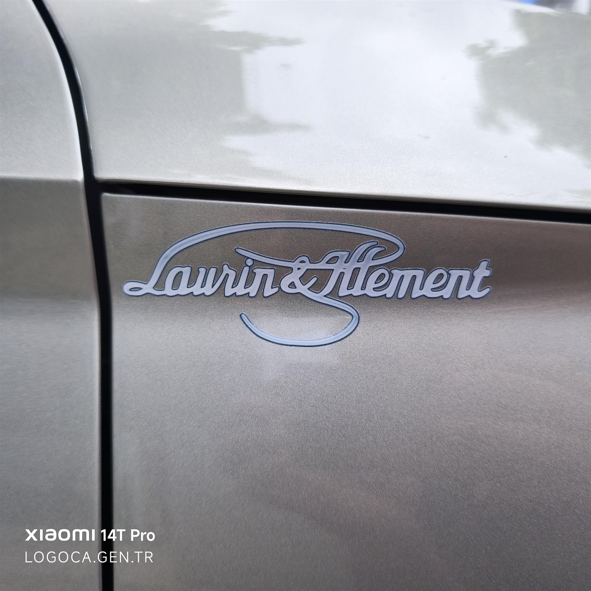 Skoda Laurin klement UV baskı etiket (2 adet 12x4cm) - Resim 6