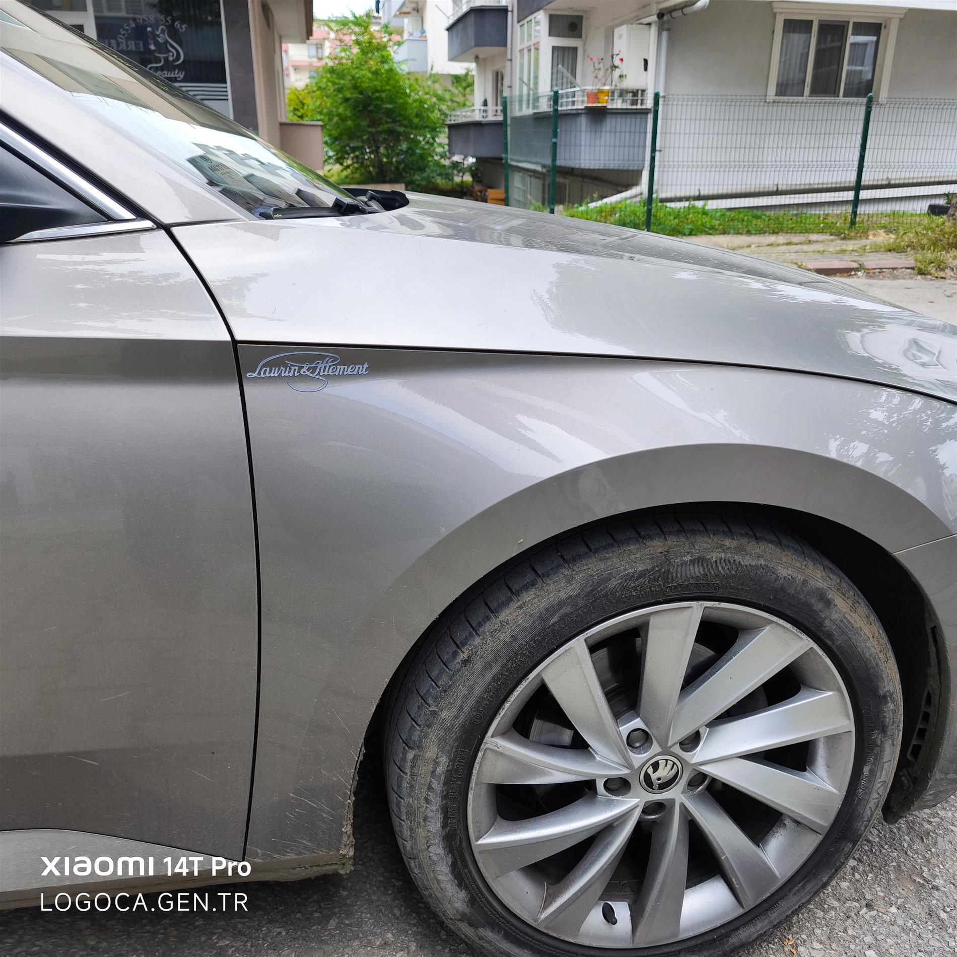 Skoda Laurin klement UV baskı etiket (2 adet 12x4cm) - Resim 8