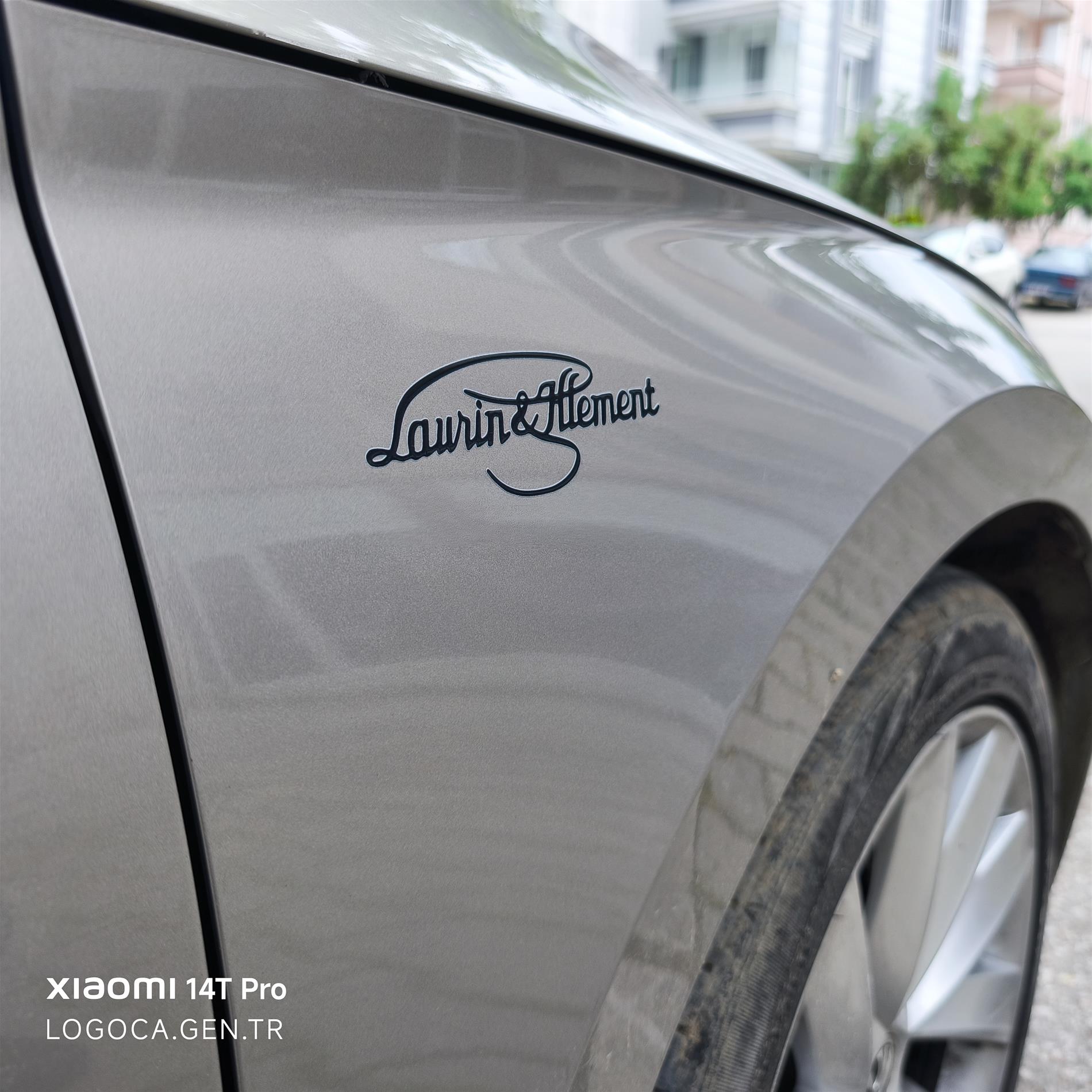 2 adet Skoda Laurin klement Renkli Çıkartma Siyah - Resim 4