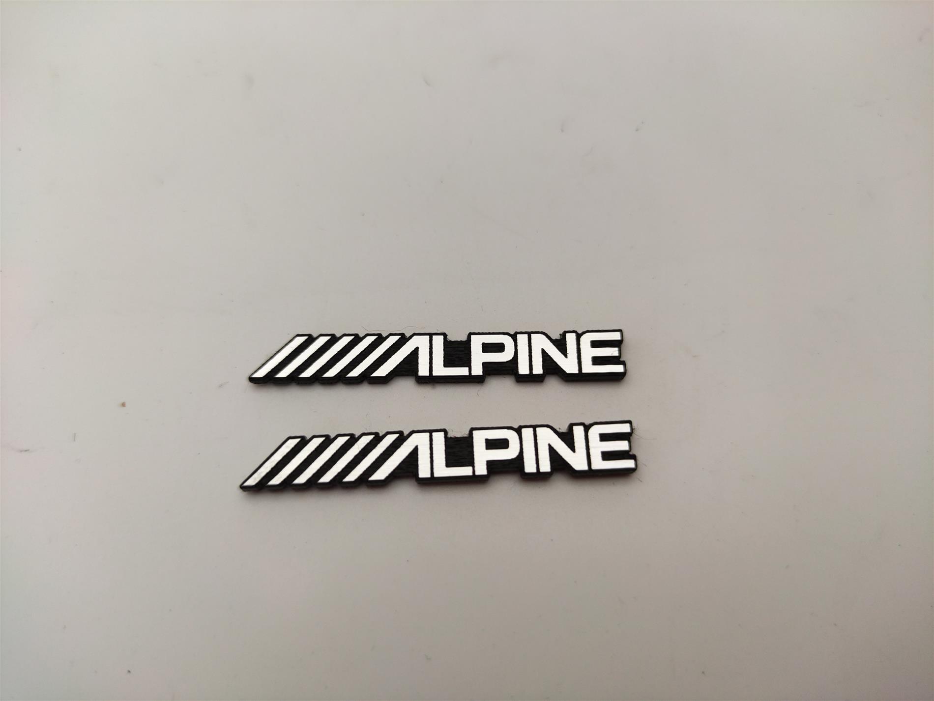 Alpine ses sistemi ve hoparlör Logo dekoratif log