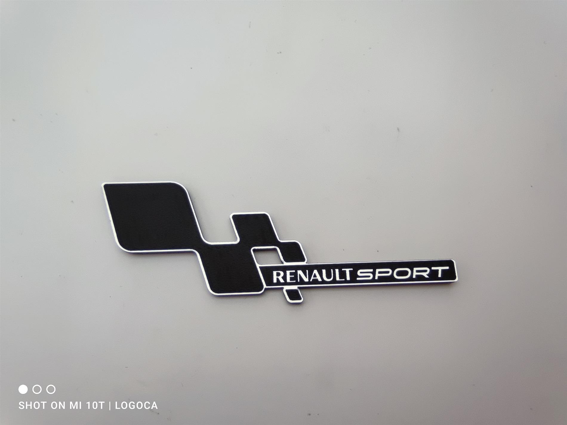 Renault sport damalı plastik etiket - Resim 2