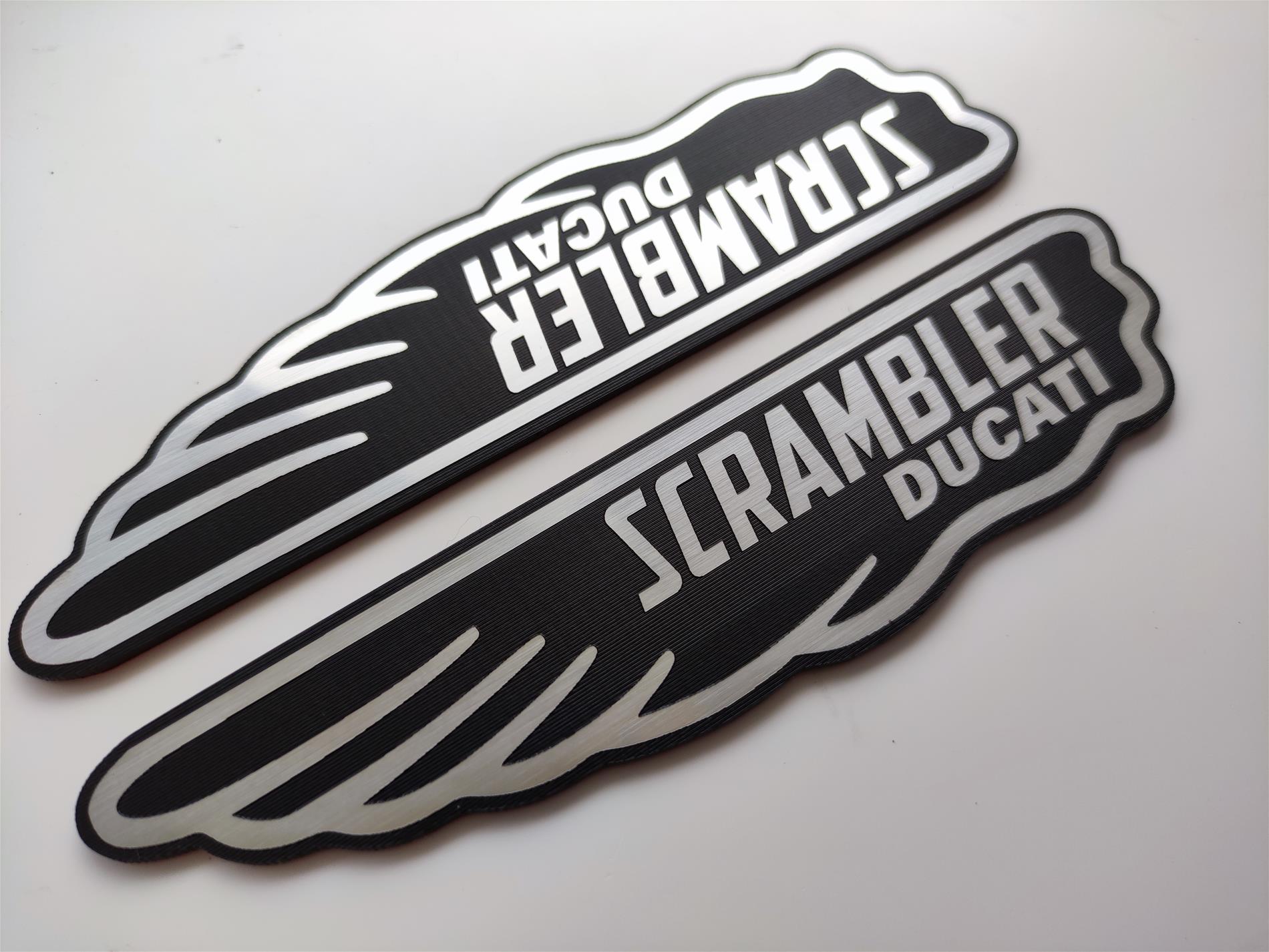Ducati scrambler motosiklet etiketi Plastik etiket badge sticker