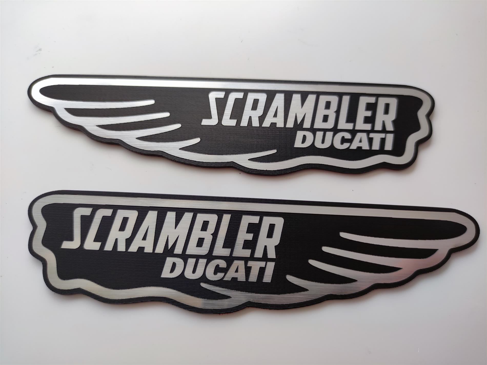 Ducati scrambler motosiklet etiketi Plastik etiket badge sticker - Resim 4