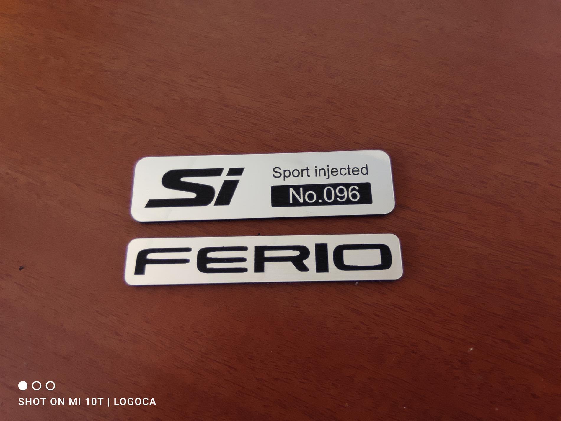 Honda Ferio ve Si etiketi