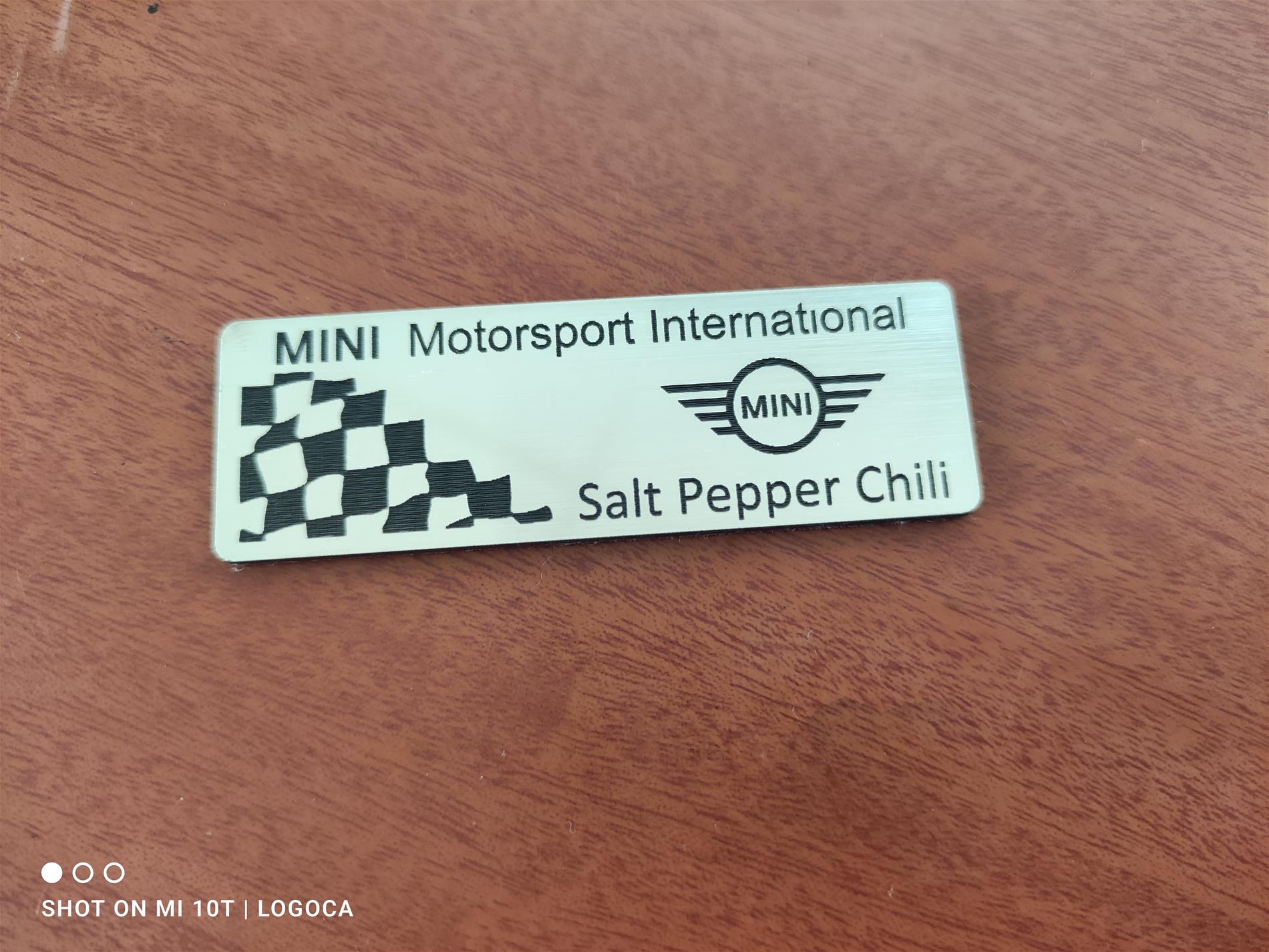 Mini Cooper plaket etiket