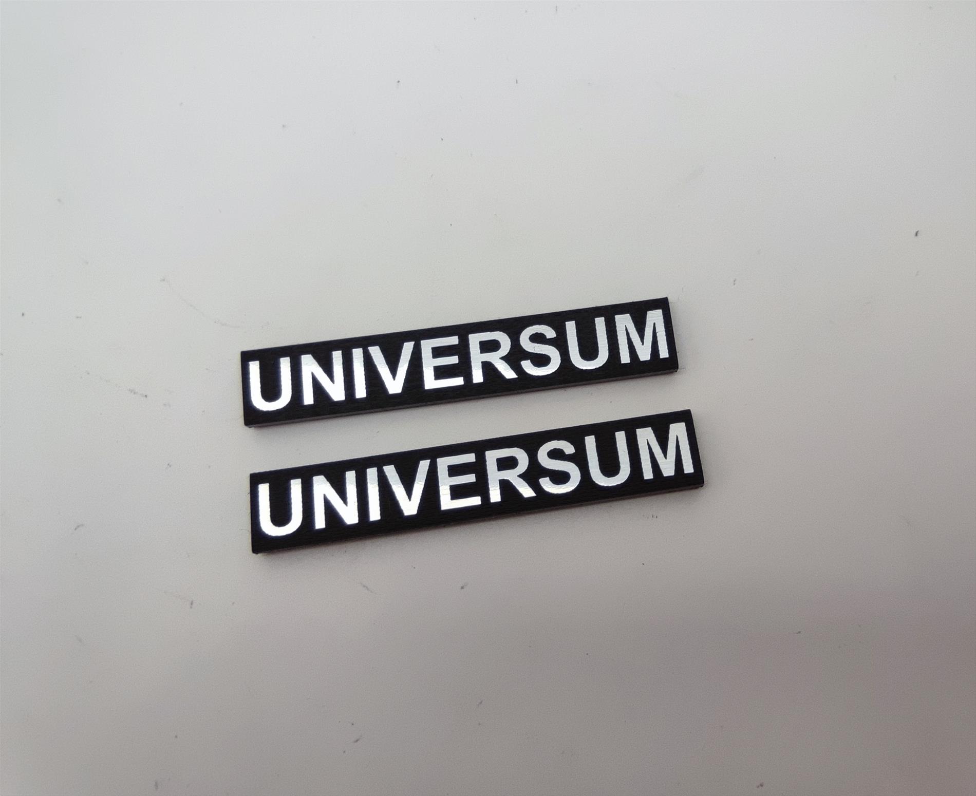Universum 50x9mm siyah üstü gümüş renk yazılı logo