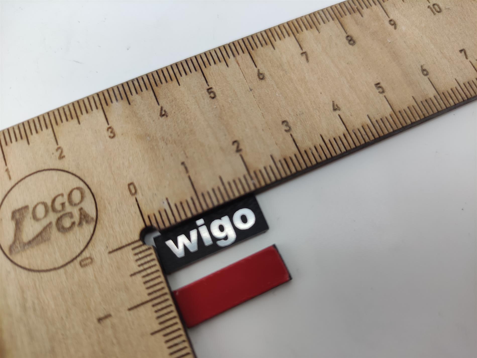 Wigo plasik Logo - 12x8 mm | Dayanıklı ve Şık