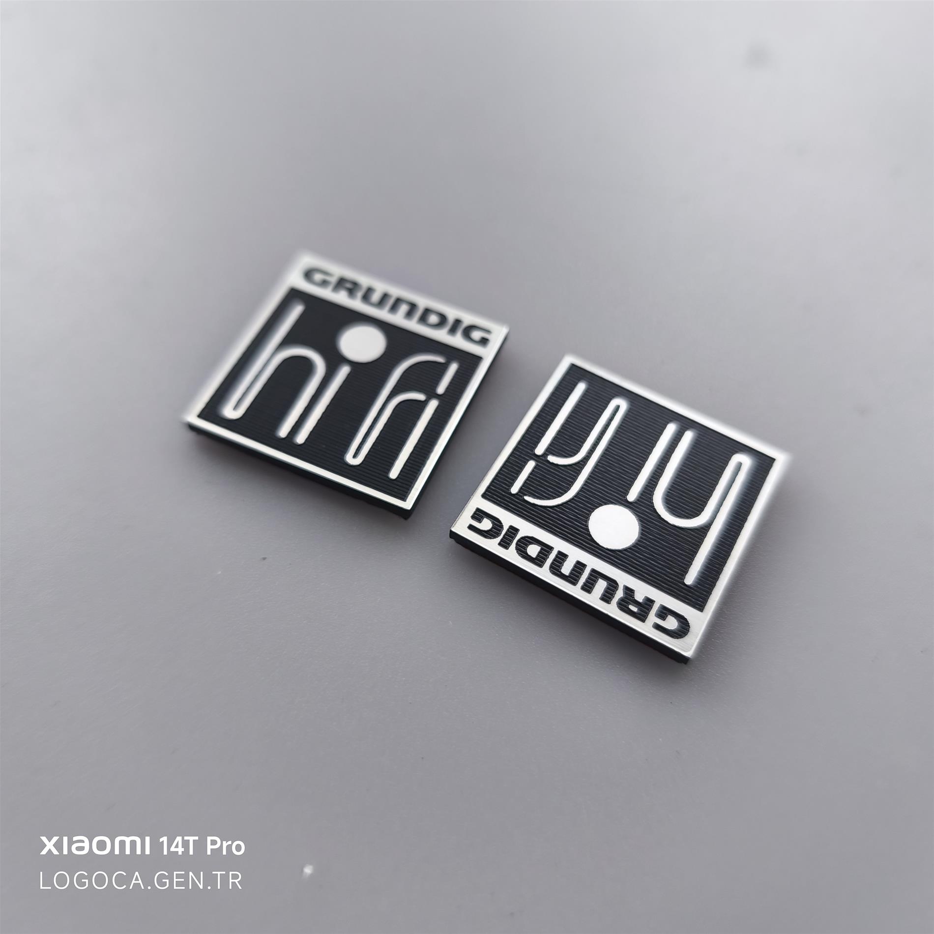 Grundig hifi logo etiket grundig yazısı üstte - Resim 3