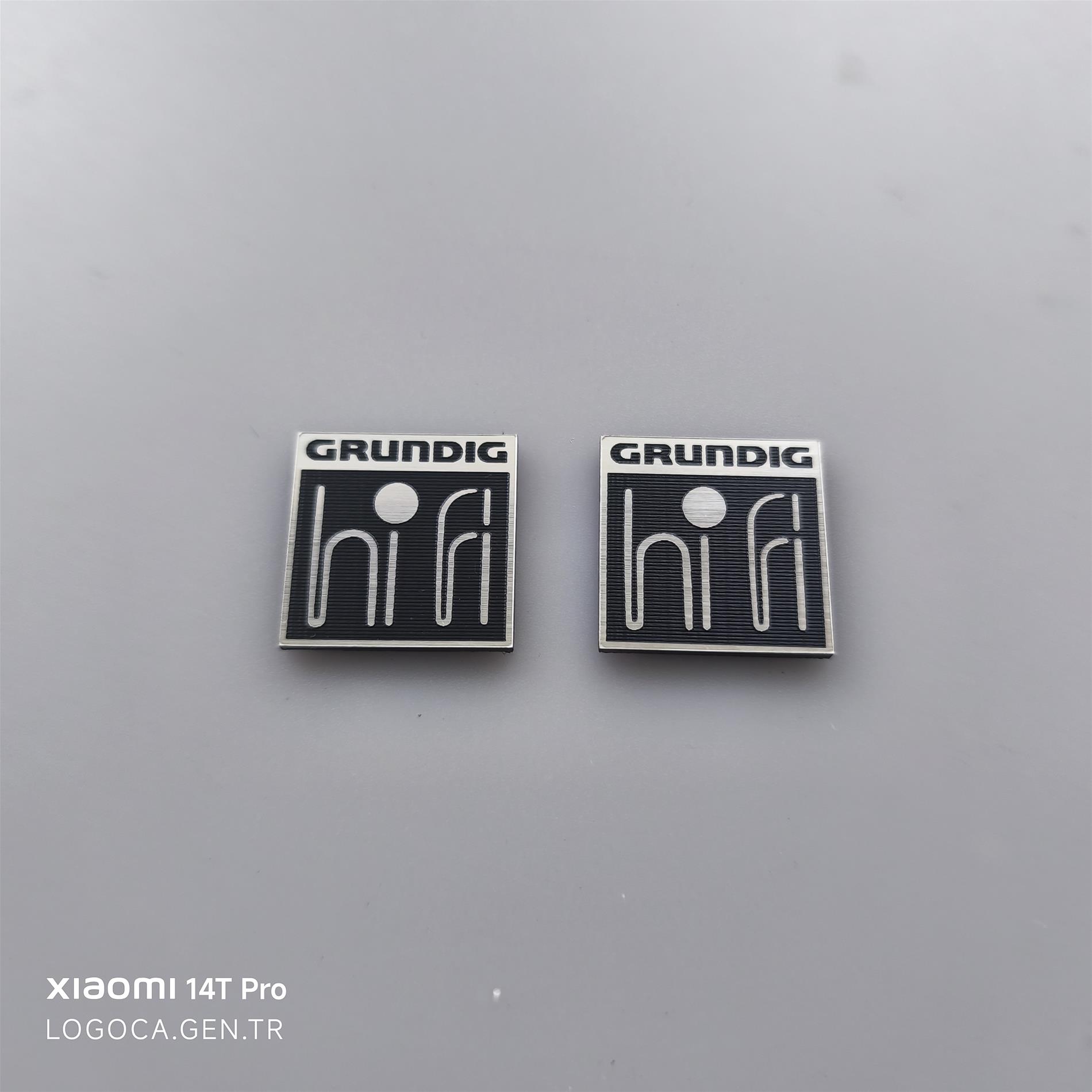 Grundig hifi logo etiket grundig yazısı üstte - Resim 4