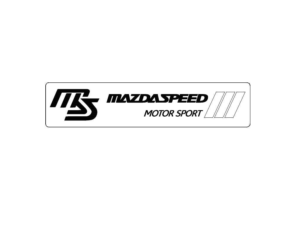 Mazda Araçlar için MS logolu motor sport etiket - Resim 2