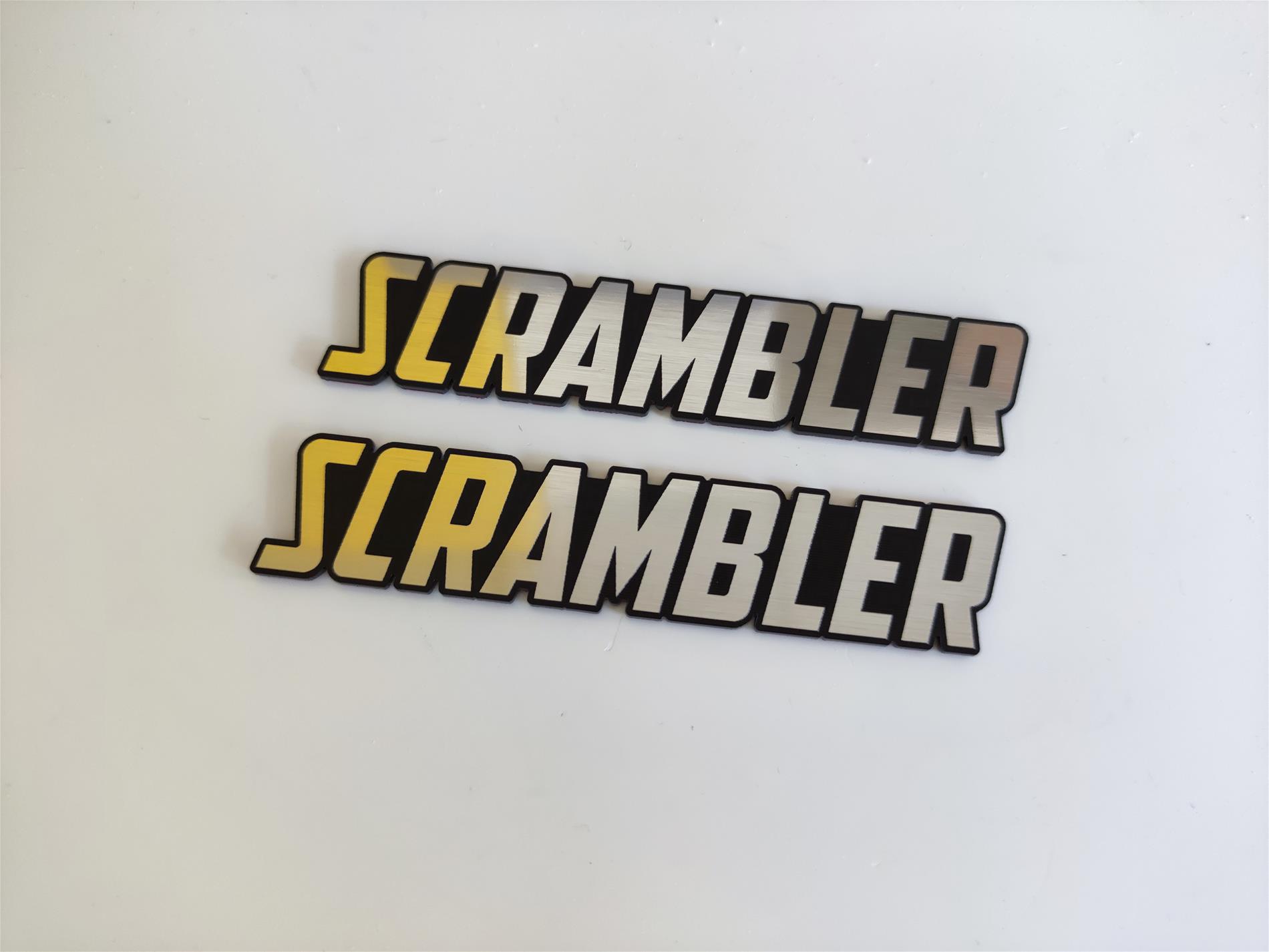 Ducati Scrambler motosiklet yazısı 2 li takım 11x2,2cm