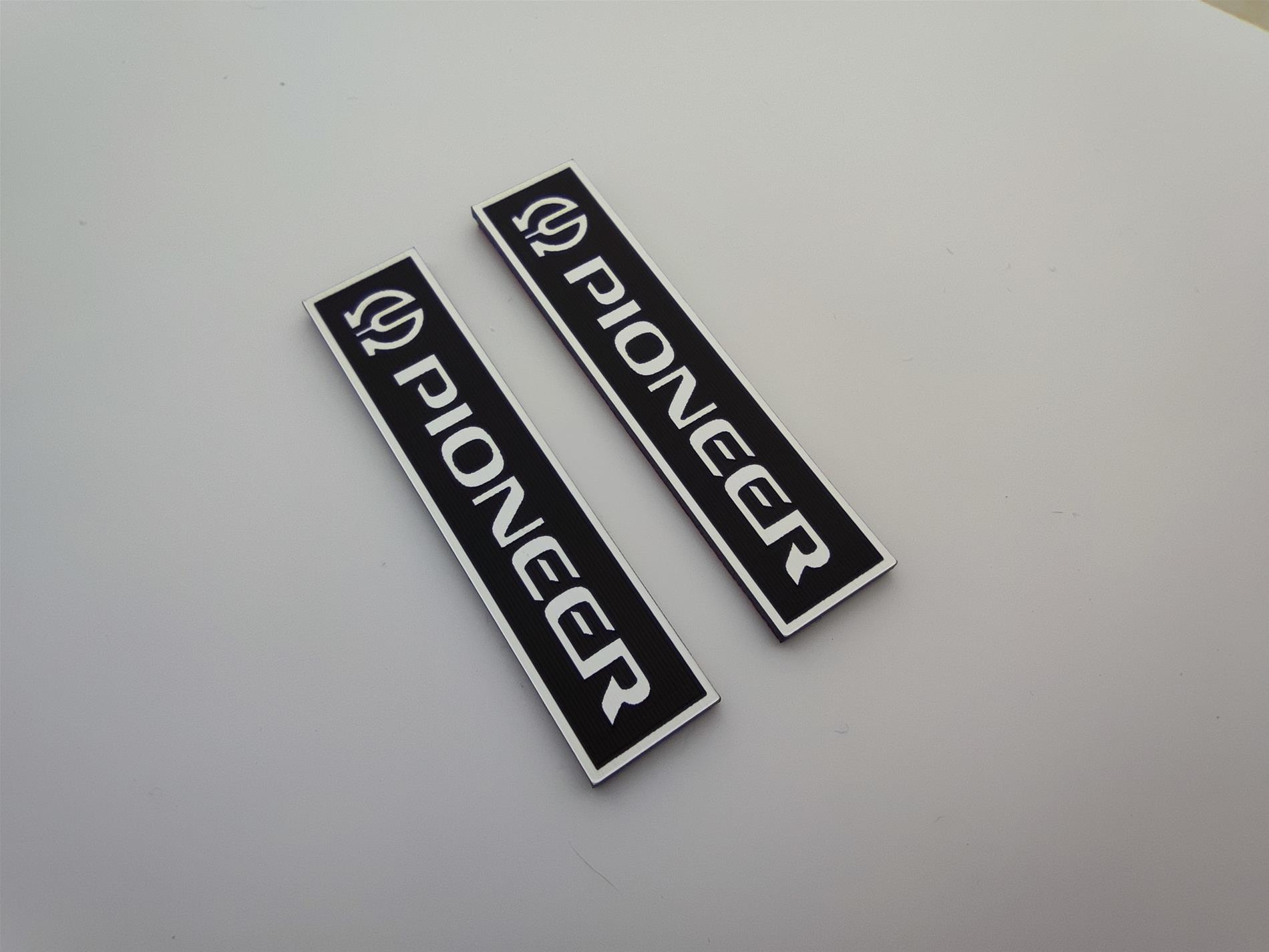 Pioneer Eski seri gümüş çerçeveli logo pioneer old series logo - Resim 3