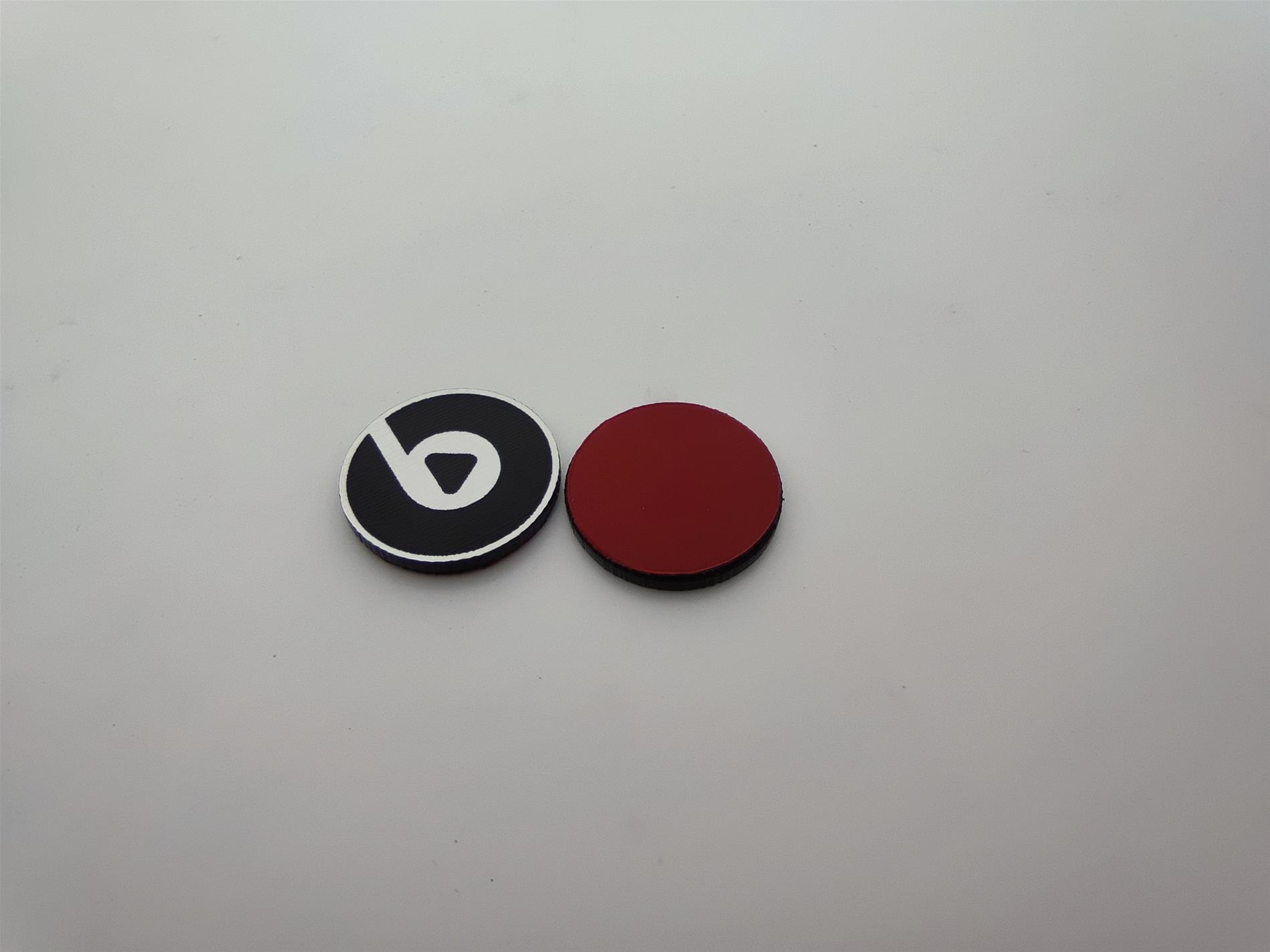 Beats Yuvarlak siyah play logo