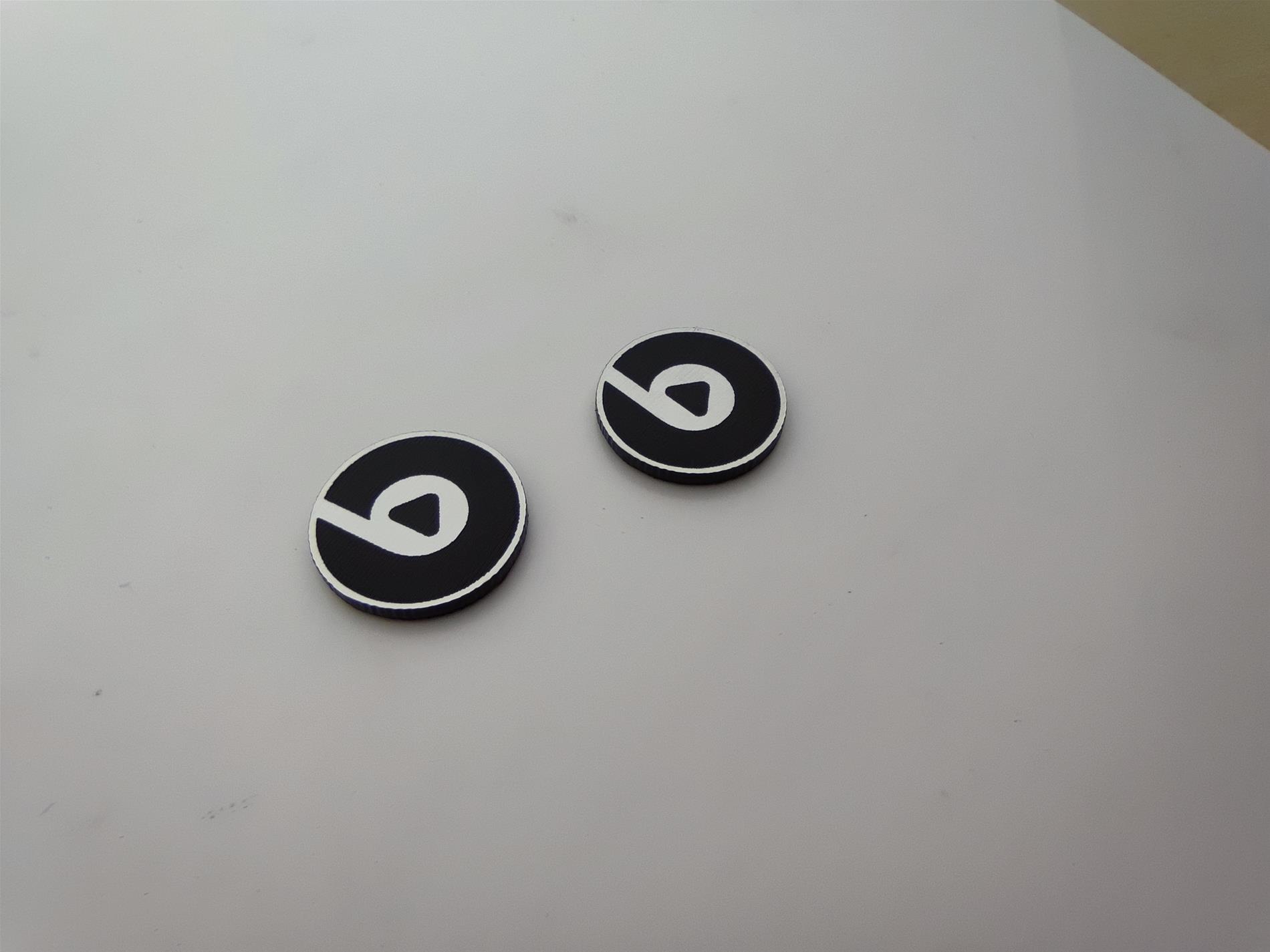 Beats Yuvarlak siyah play logo - Resim 2