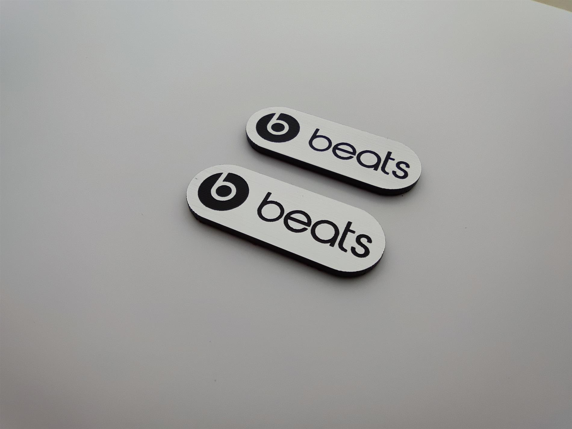 Beats gümüş oval elips logo - Resim 3