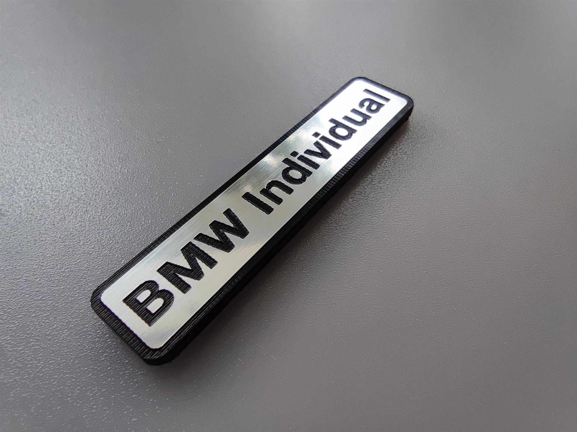BMW individual küçük plastik etiket 2 li takım - Resim 2