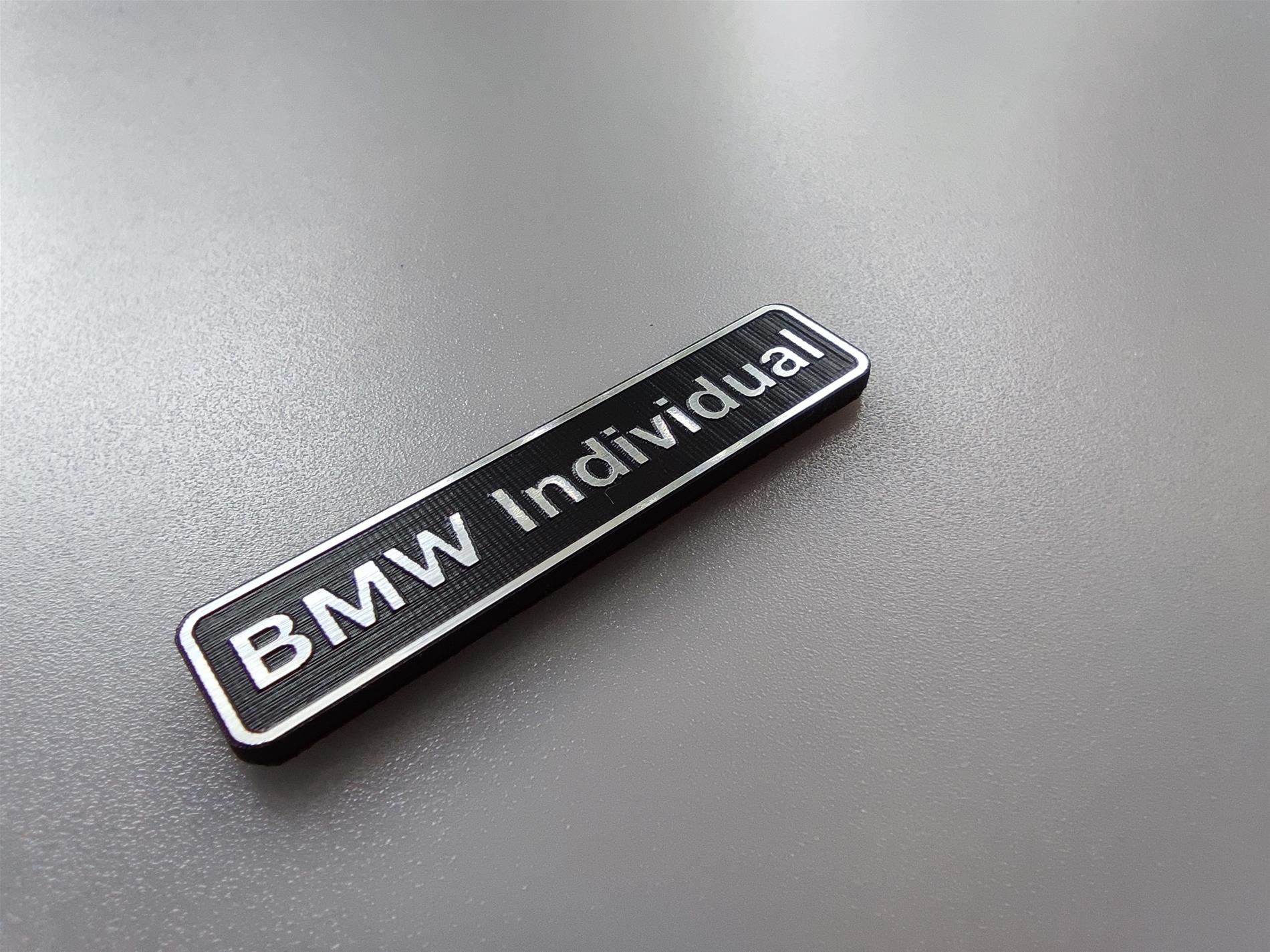 BMW individual küçük plastik etiket 2 li takım - Resim 3