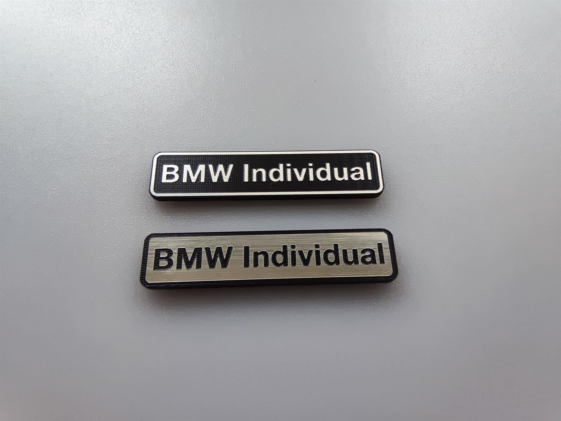 BMW individual küçük plastik etiket 2 li takım - Resim 4