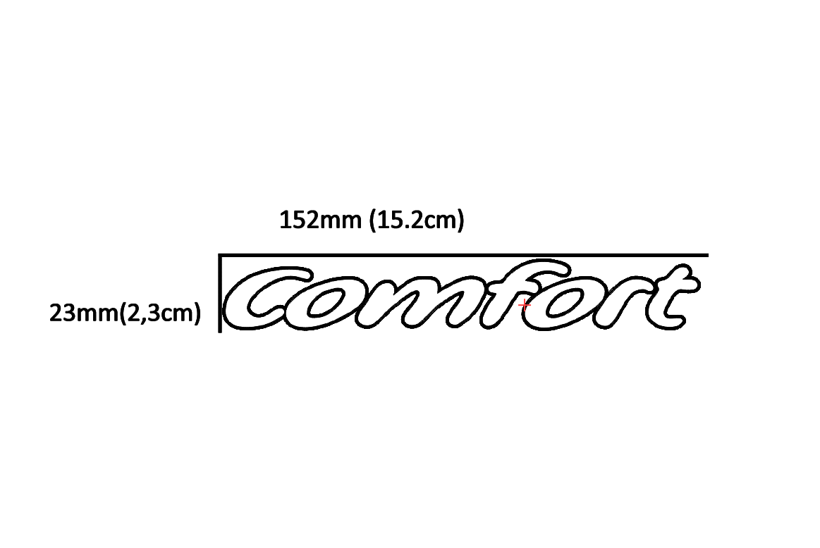 Vauxhall / Opel Corsa C Comfort  model kapısı için comfort Yazısı  2000-2006 - Resim 8