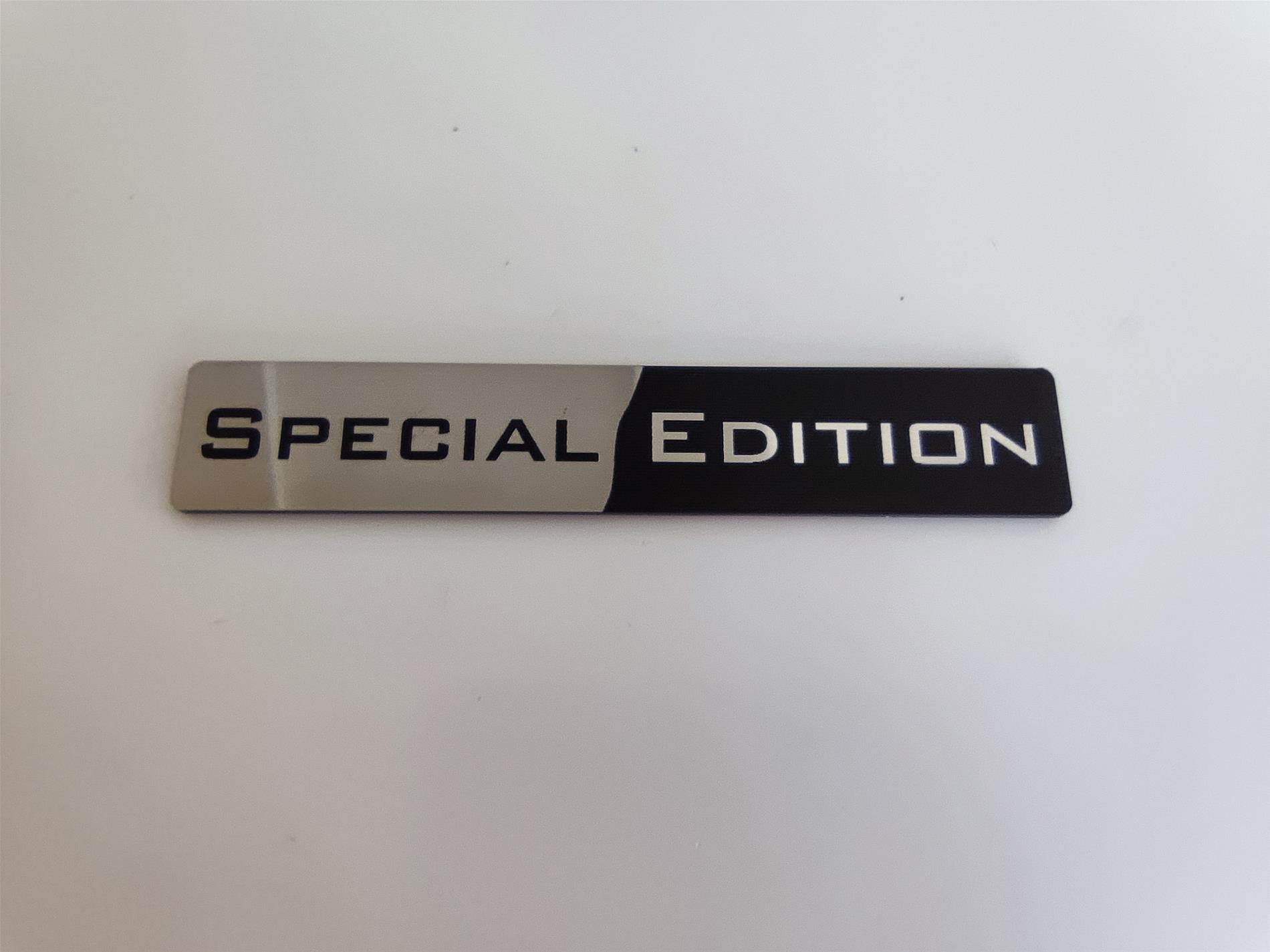 Special Edition  gümüş siyah etiket Özel Seri Gümüş-Siyah Plastik Etiket - Resim 2