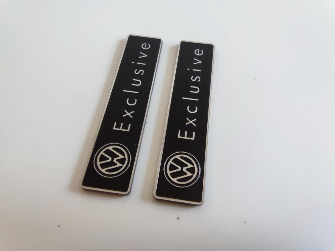 Volkswagen exclusive plastik etiket 2 adet - Resim 3