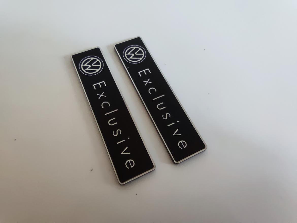 Volkswagen exclusive plastik etiket 2 adet - Resim 4