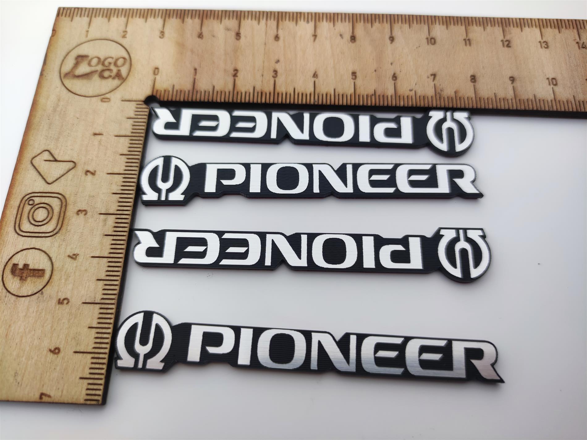 Pioneer Eski seri  6 - 7 ve 8cm seçenekli  logo pioneer old series logo