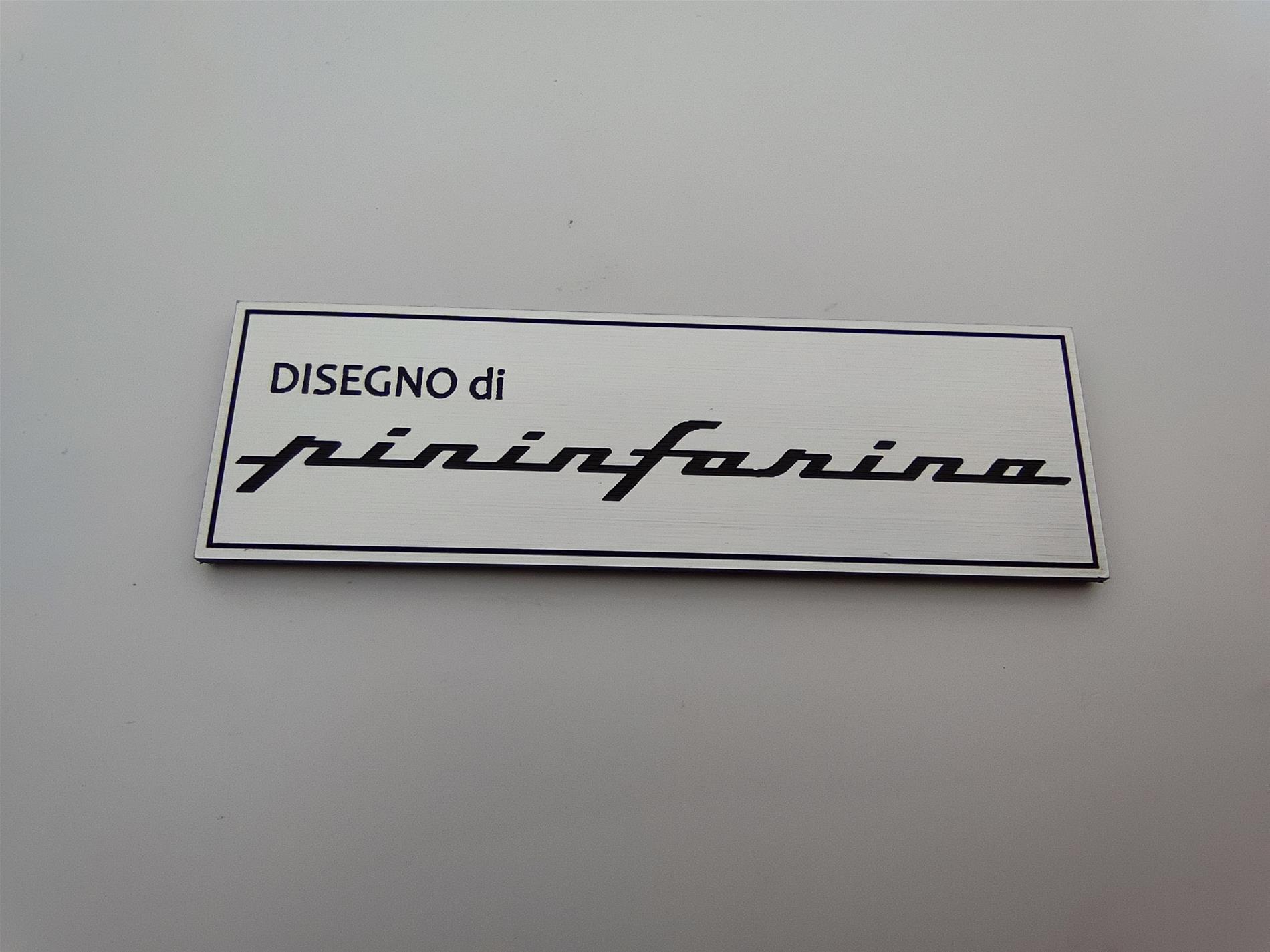 Disegno Pininfarina plaket etiket