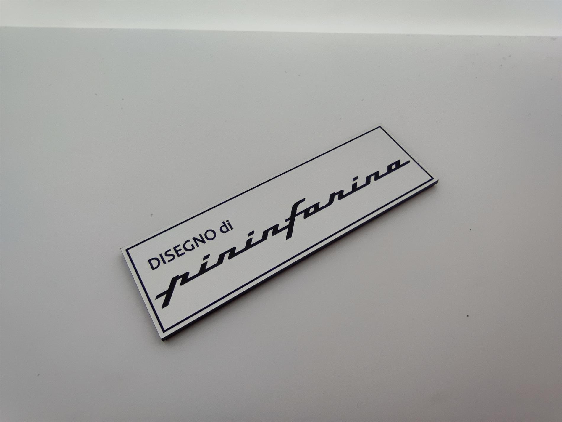 Disegno Pininfarina plaket etiket - Resim 4
