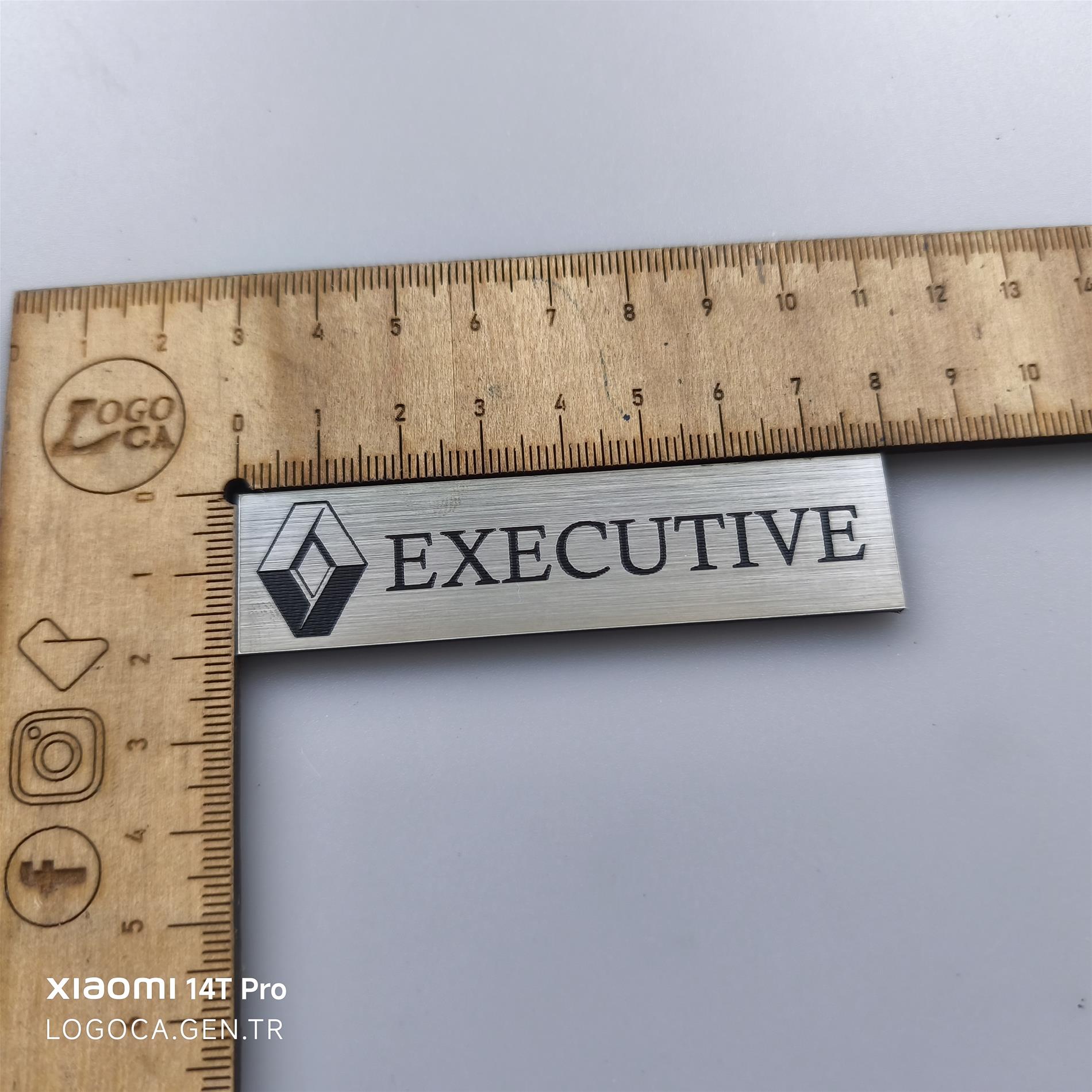 Renault  logolu Executive etiket 8x2cm -2 adet - Resim 2