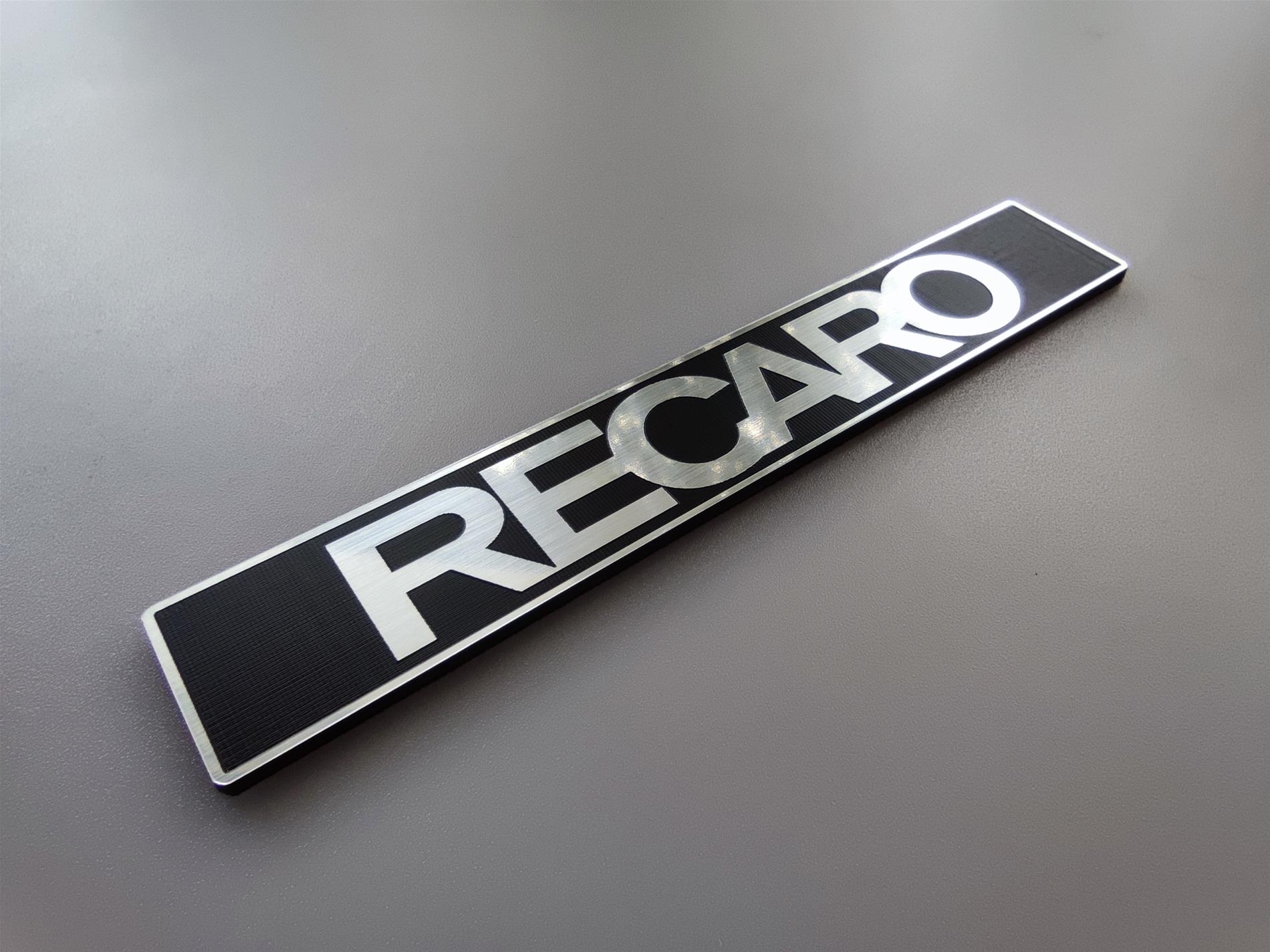 Recaro Gümüş siyah kendinden yapışkanlı Etiket - Resim 3