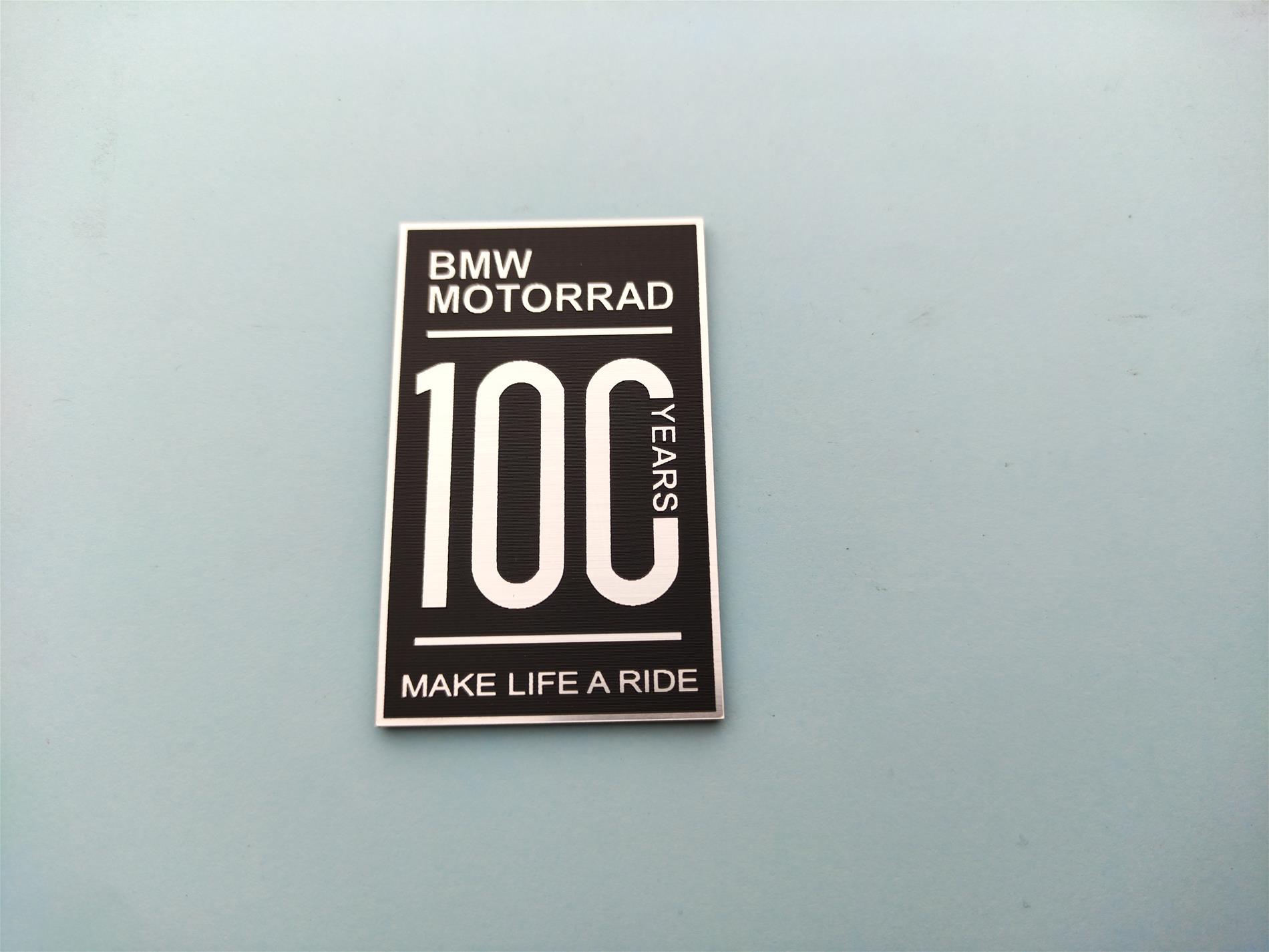 Bmw motorrad 100. yıl etiketi Siyah Renk Make life a ride