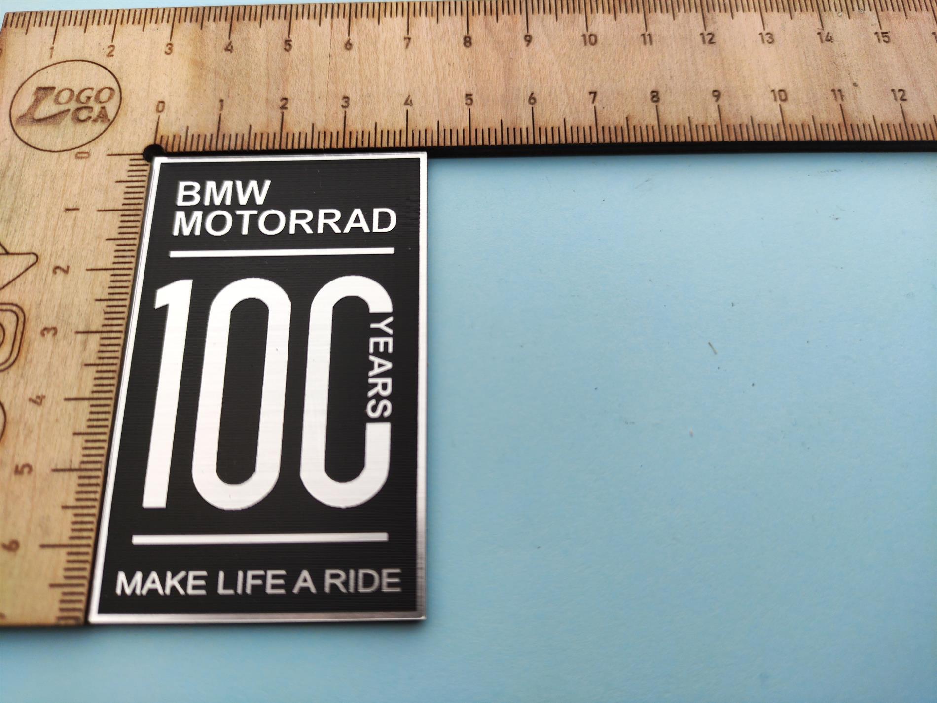 Bmw motorrad 100. yıl etiketi Siyah Renk Make life a ride - Resim 3