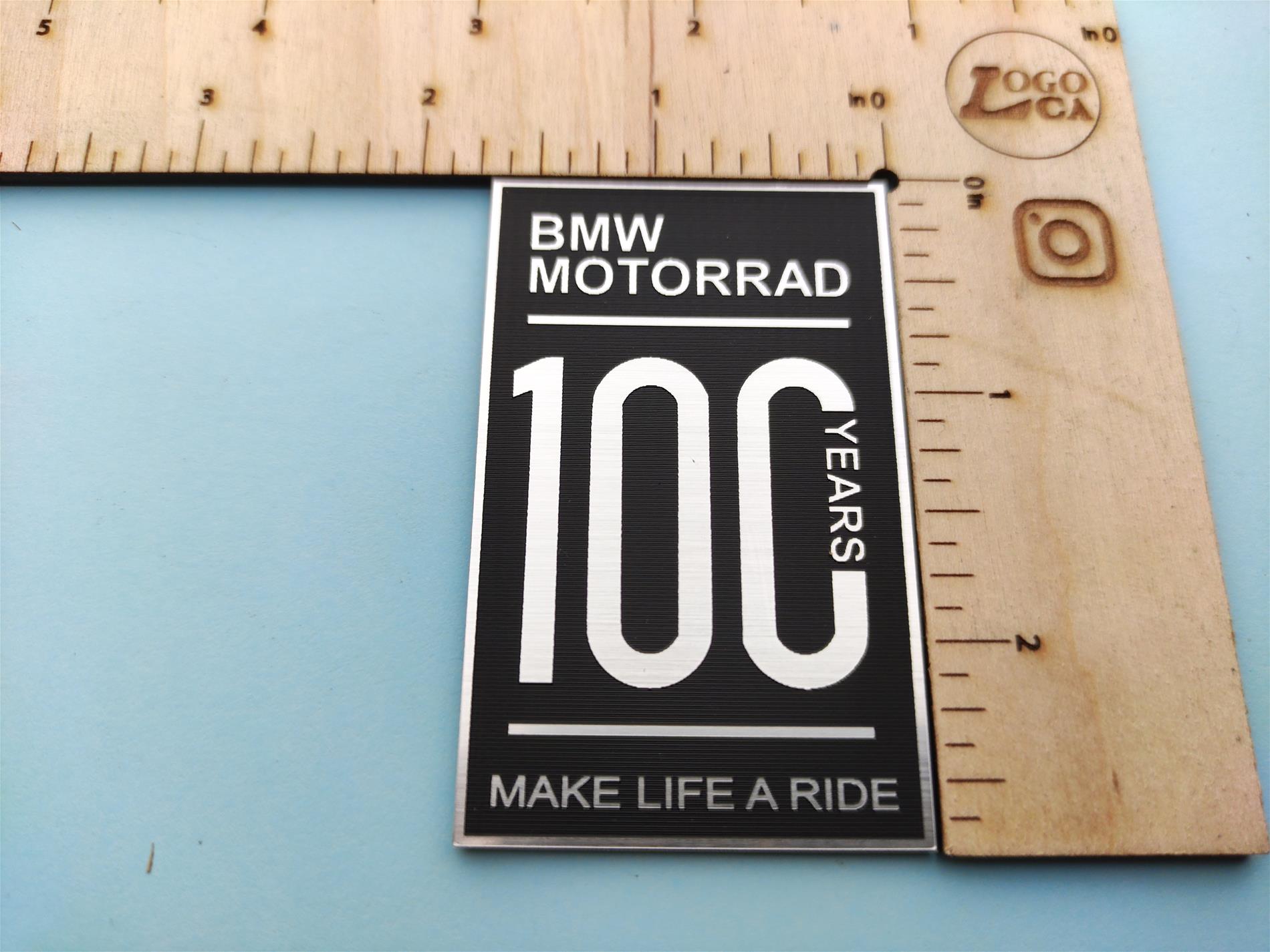 Bmw motorrad 100. yıl etiketi Siyah Renk Make life a ride - Resim 5