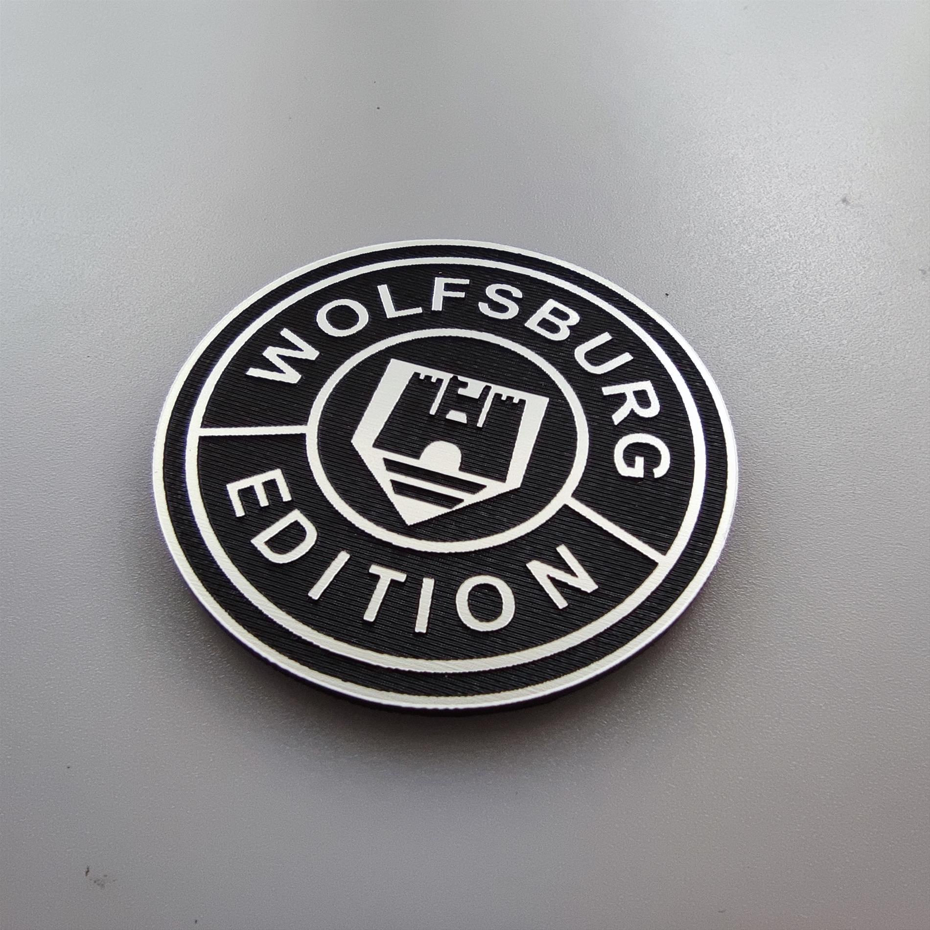 volkswagen wolfsburg edition yuvarlak plastik etiket - Resim 3