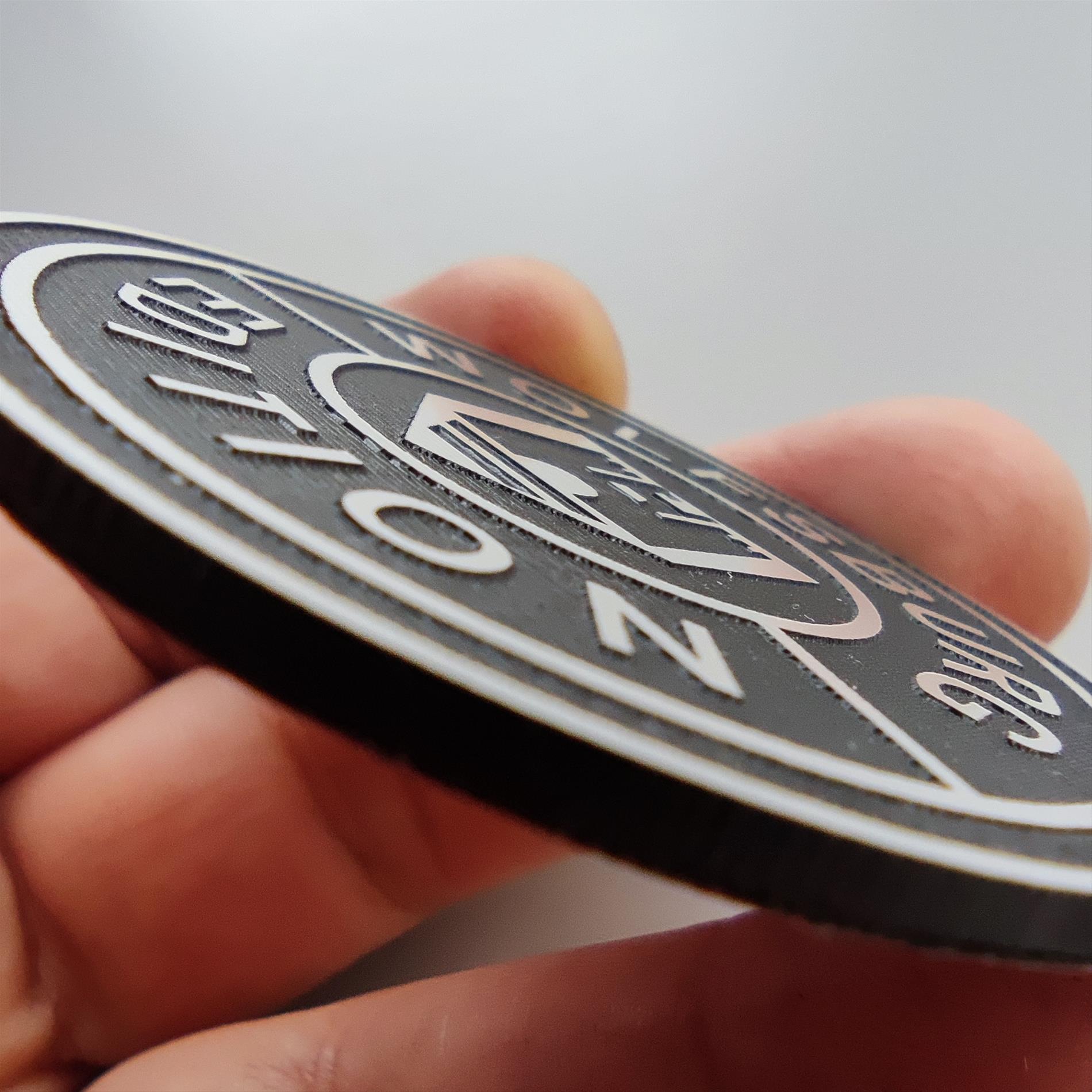 volkswagen wolfsburg edition yuvarlak plastik etiket - Resim 4