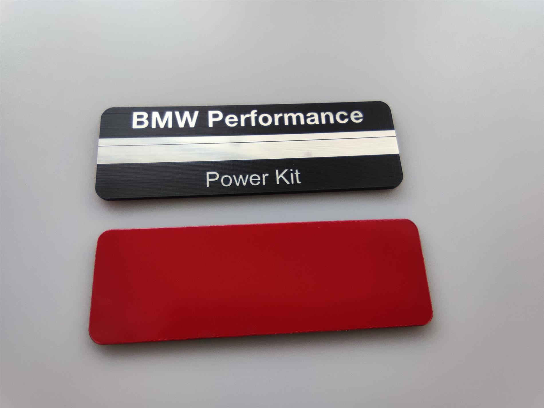 BMW Performans power kit plastik etiket