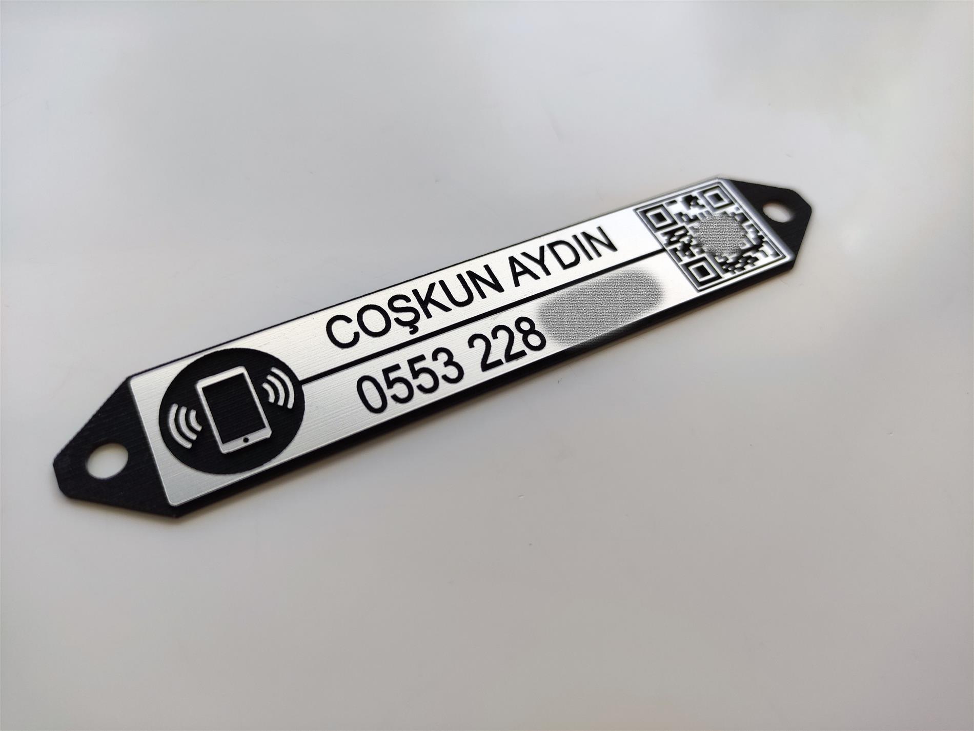 Araç içi Vantuzlu QR kodlu isimli & isimsiz Numaratör