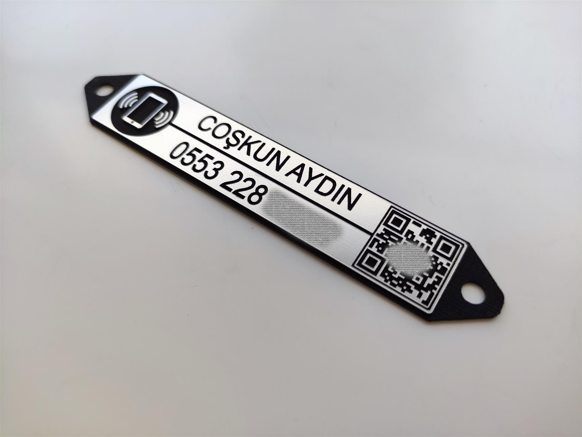 Araç içi Vantuzlu QR kodlu isimli & isimsiz Numaratör - Resim 2