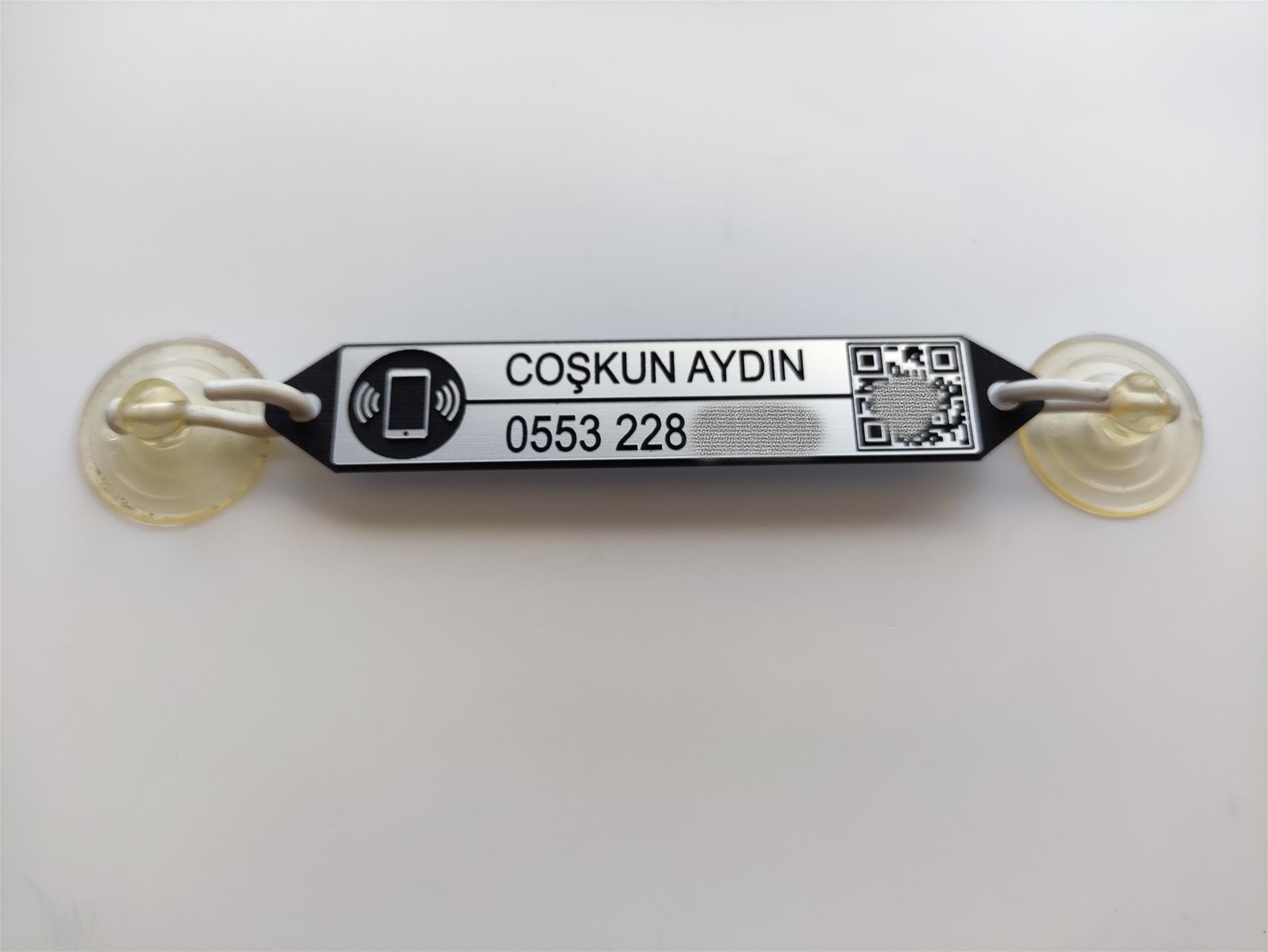 Araç içi Vantuzlu QR kodlu isimli & isimsiz Numaratör - Resim 3