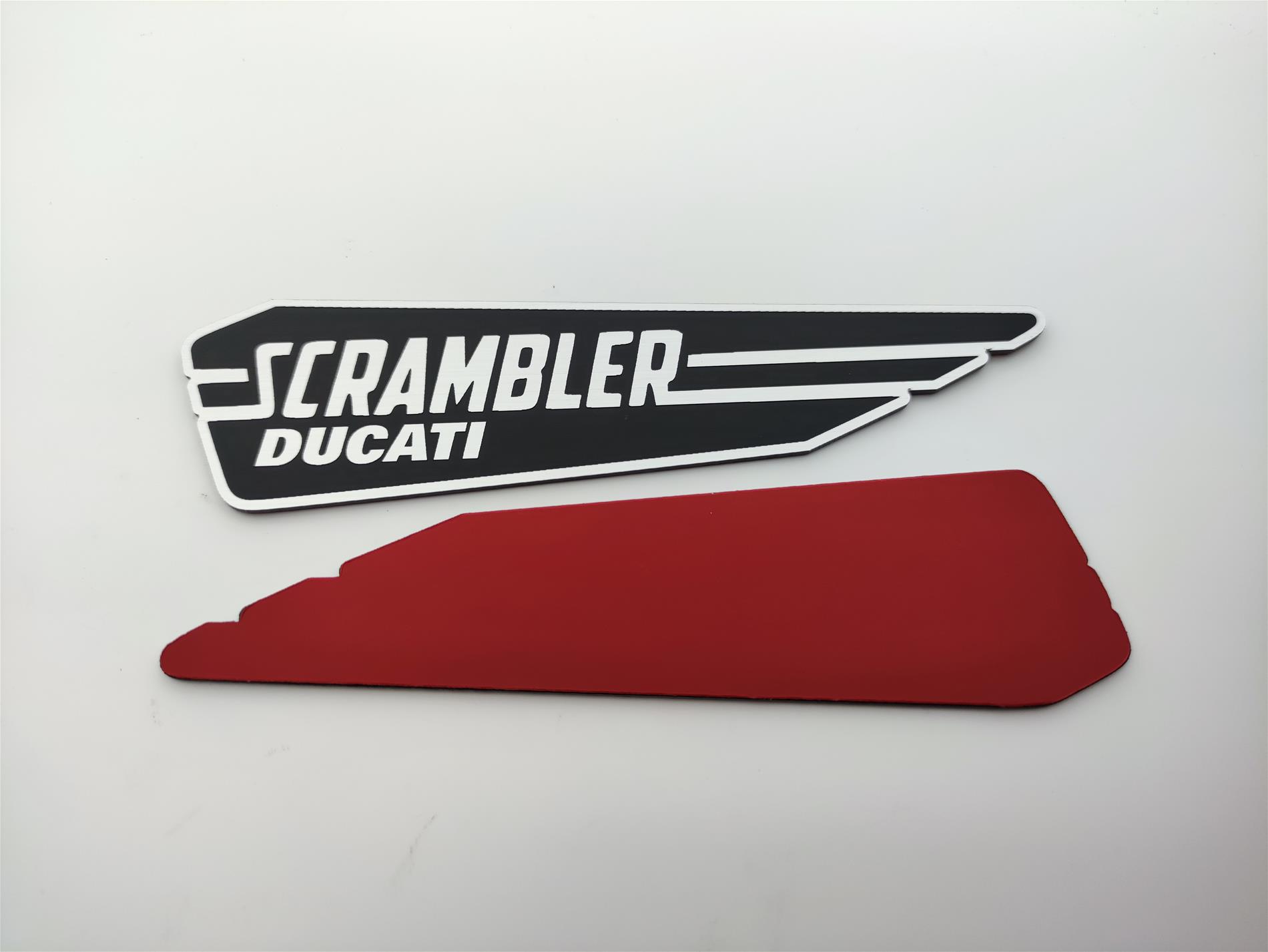 Ducati scrambler motosiklet etiketi alüminyum Görünümlü Plastik etiket badge sticker