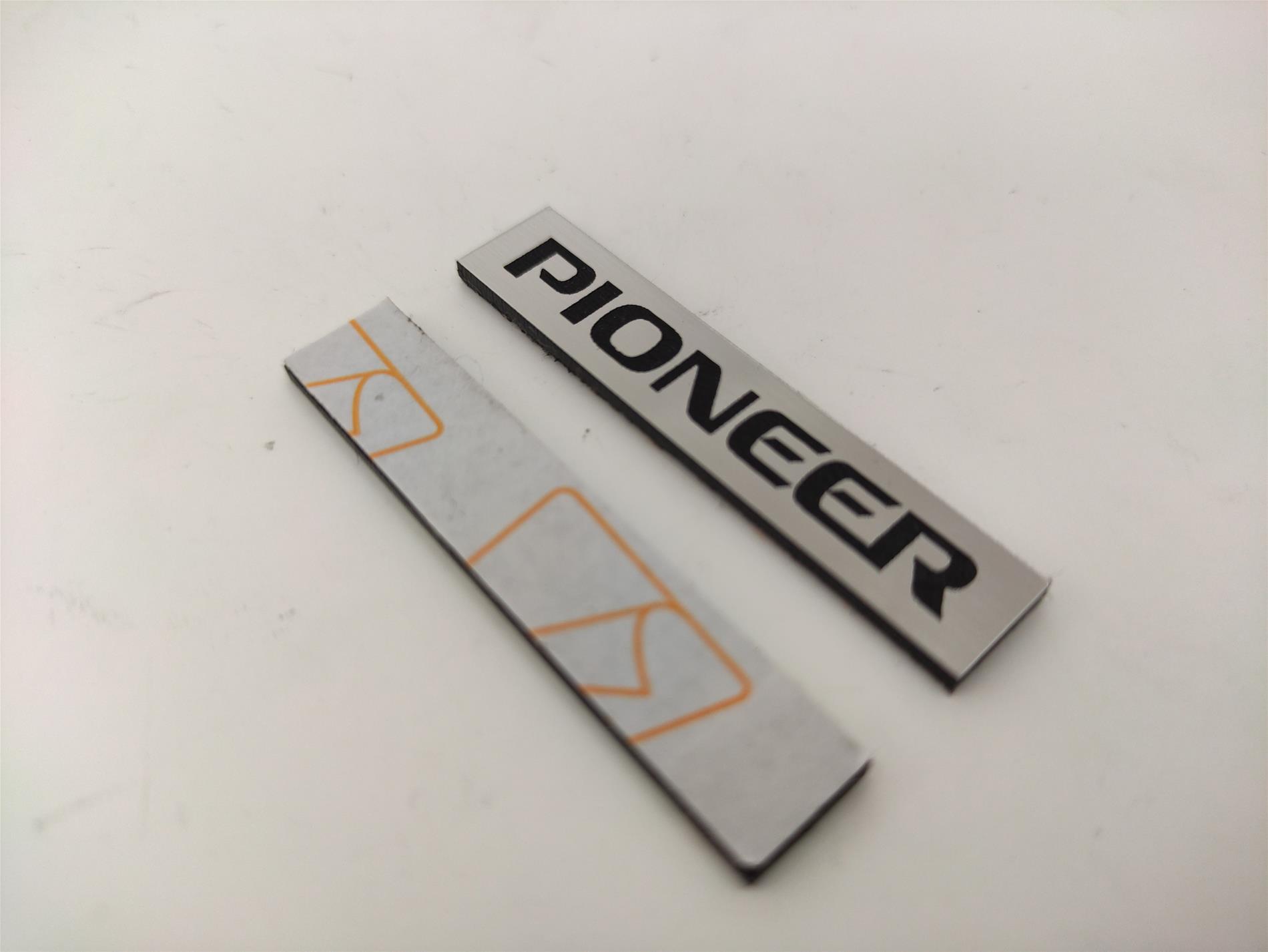 Pioneer Eski seri logosuz siyah yazılı gümüş logo