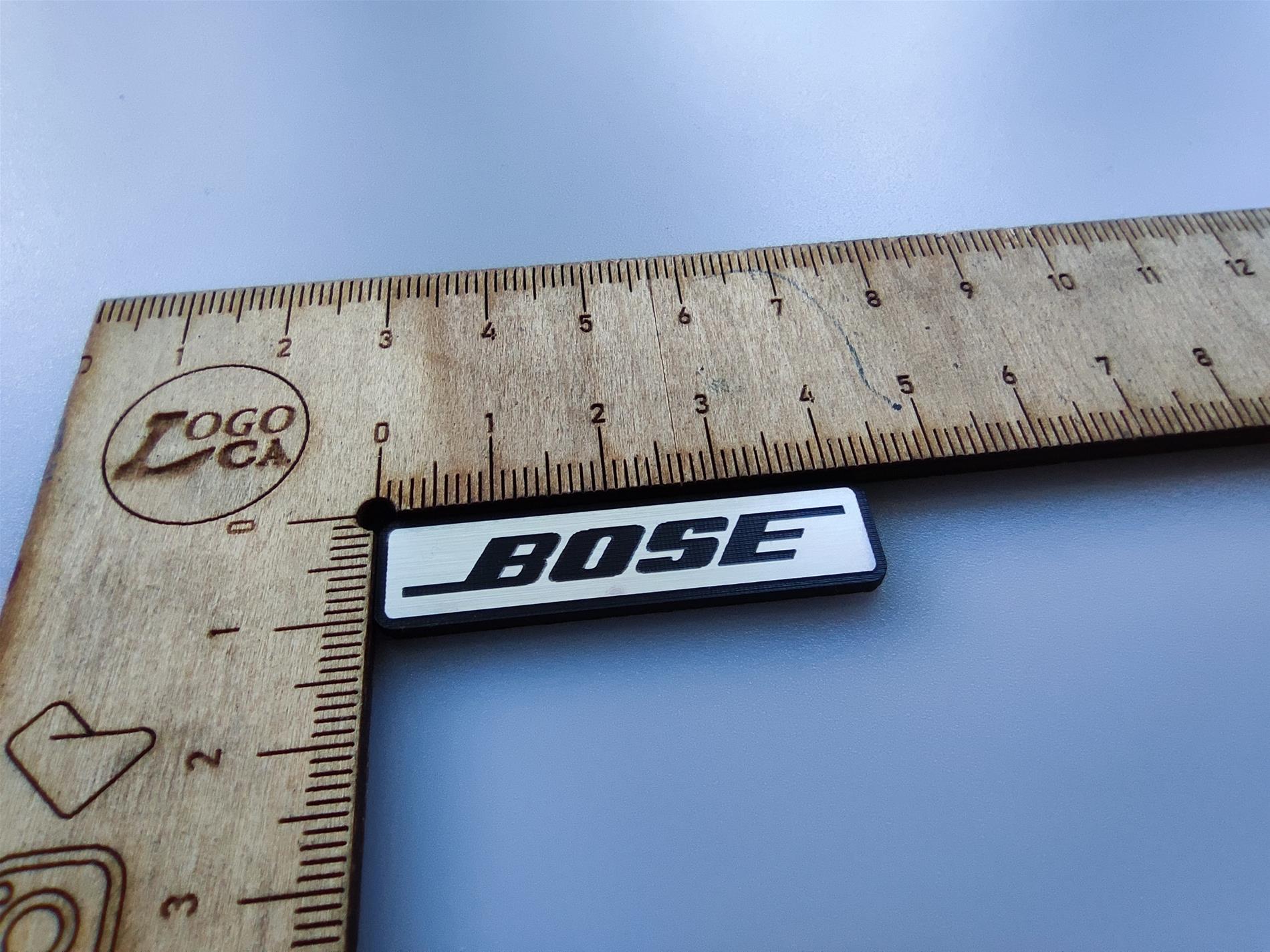 2 çeşit Bose logo gümüş üzeri siyah ve siyah üzeri gümüş yazı - Resim 5