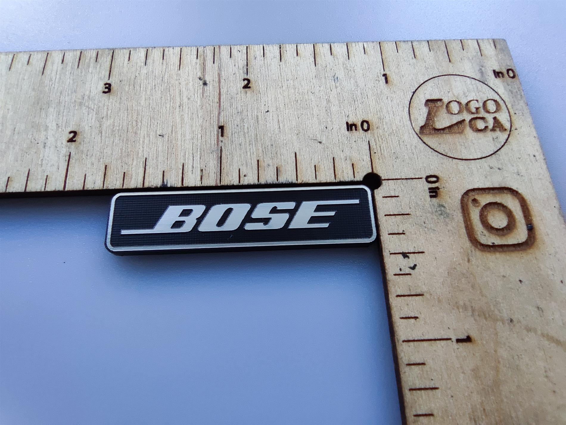 2 çeşit Bose logo gümüş üzeri siyah ve siyah üzeri gümüş yazı - Resim 6