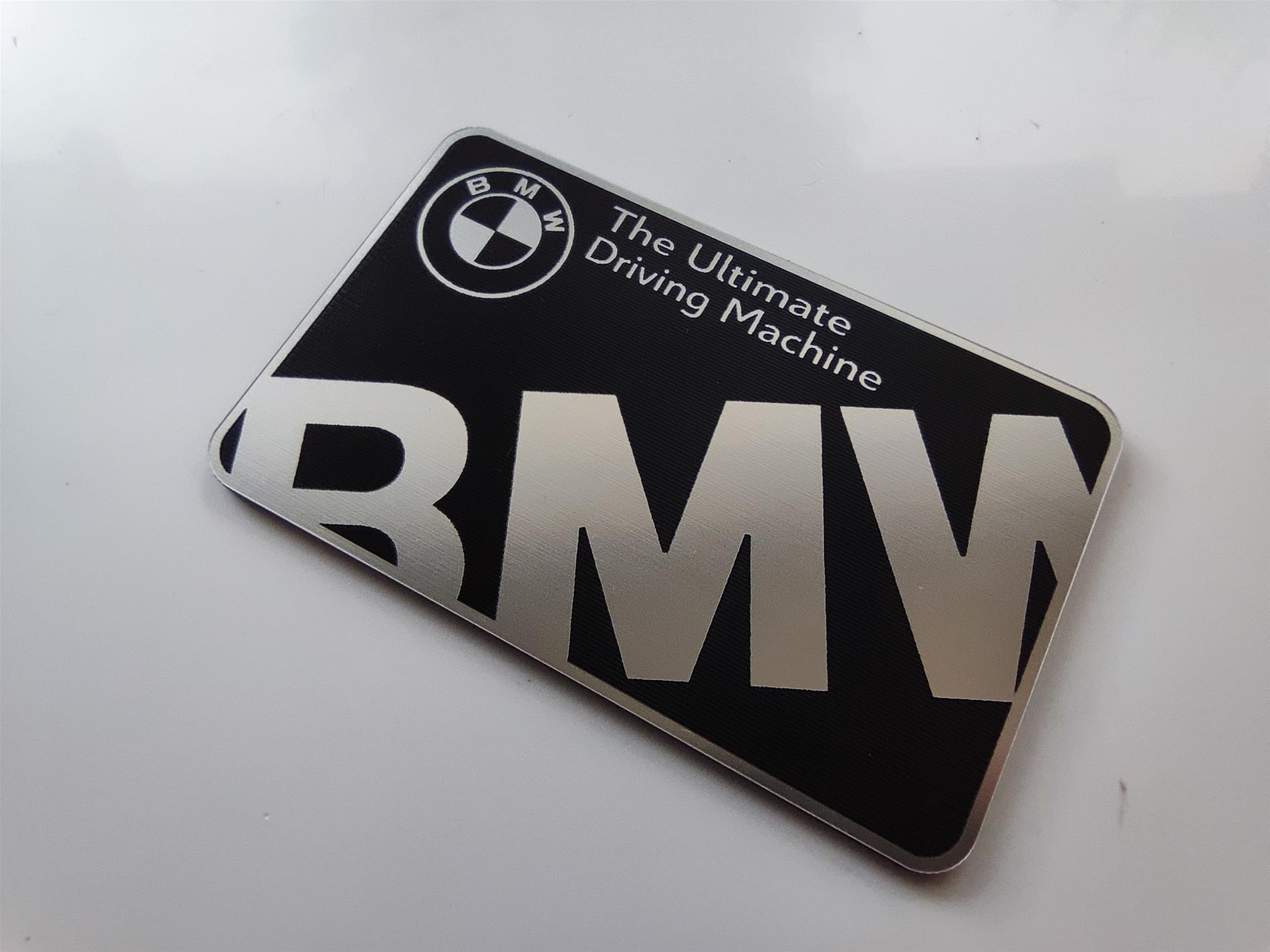BMW siyah etiket The ultimate driving machine amblem decal