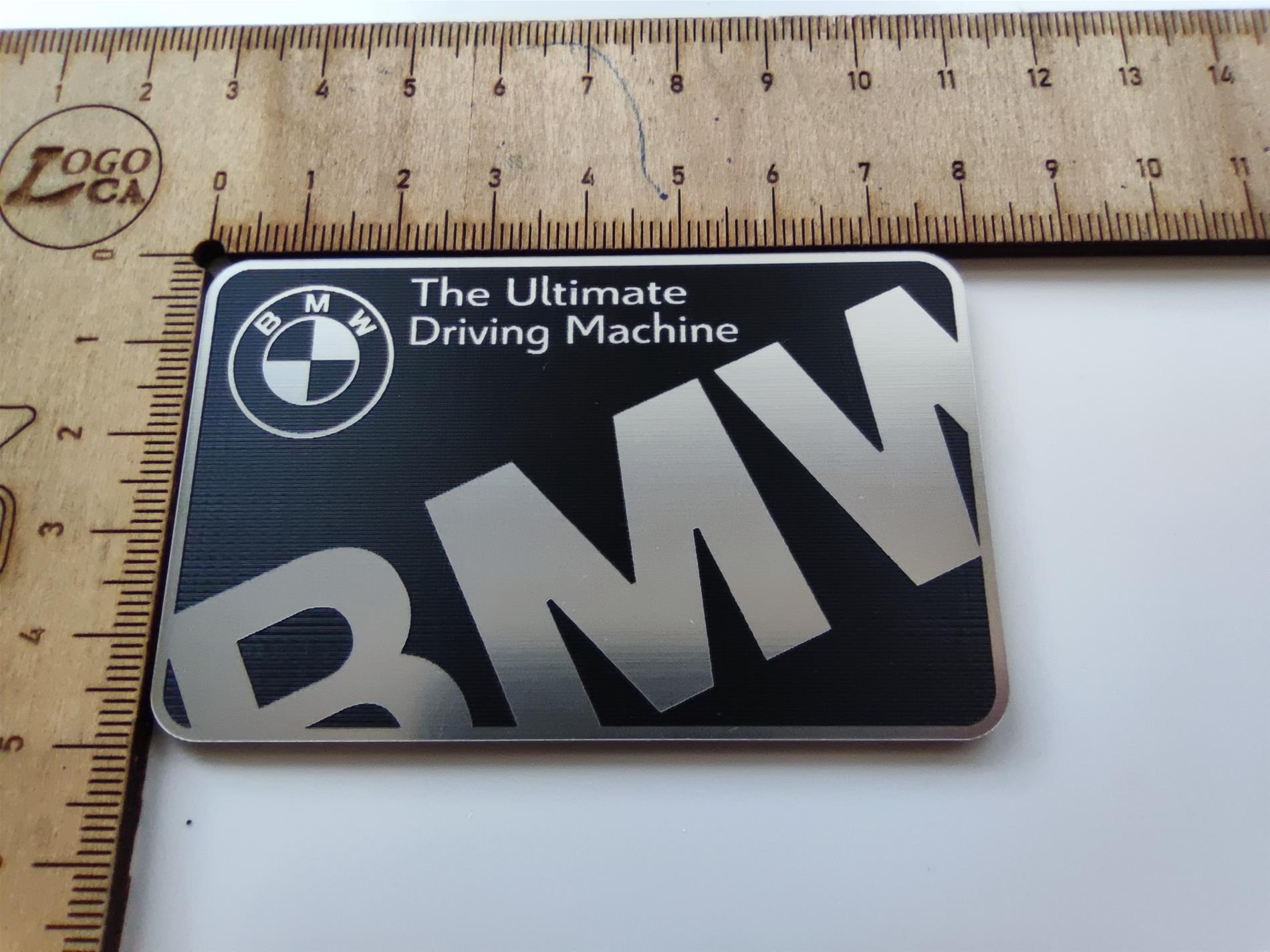 BMW siyah etiket The ultimate driving machine amblem decal - Resim 2